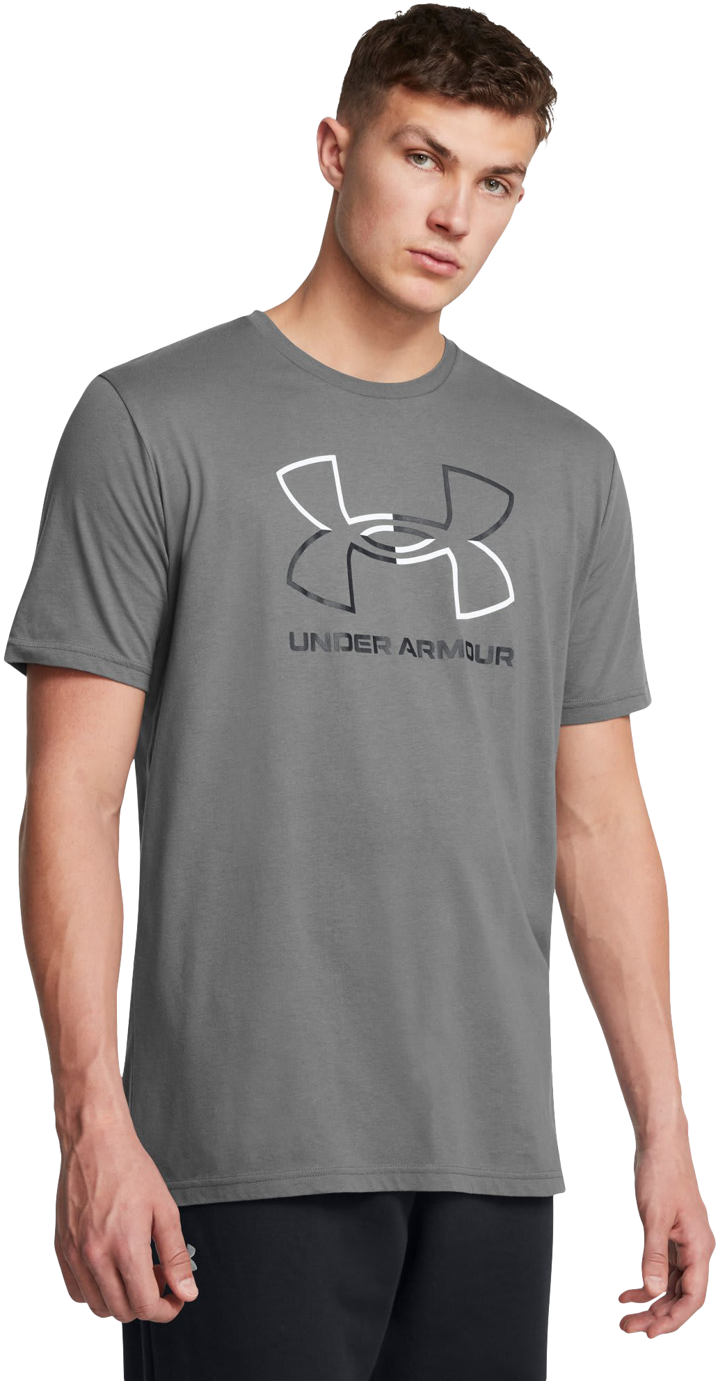 Image of Under Armour Foundation Short-Sleeve T-Shirt - Castlerock/White/Black