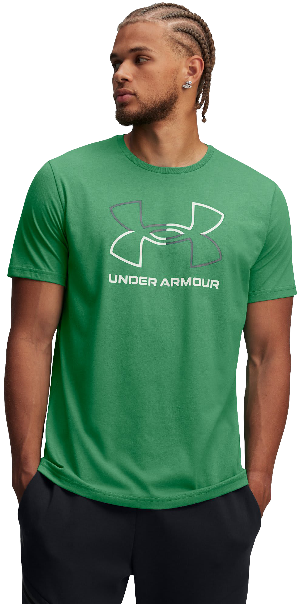 Image of Under Armour Foundation Short-Sleeve T-Shirt - Team Kelly Green/Castlerock/Stone