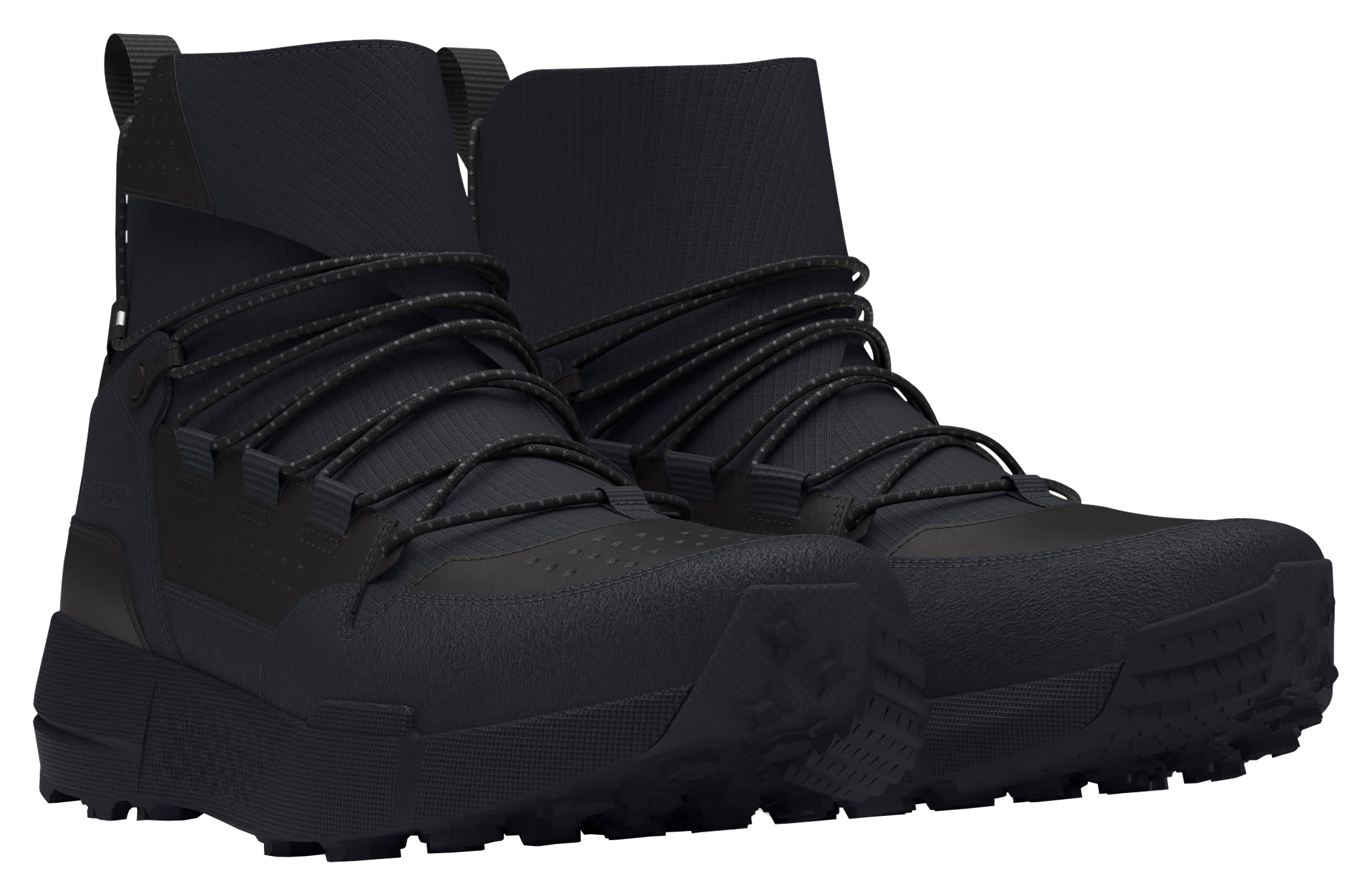 Image of Under Armour Charged Loadout Trek Waterproof Tactical Boots for Men - Black/Ultimate Black/Anthracite