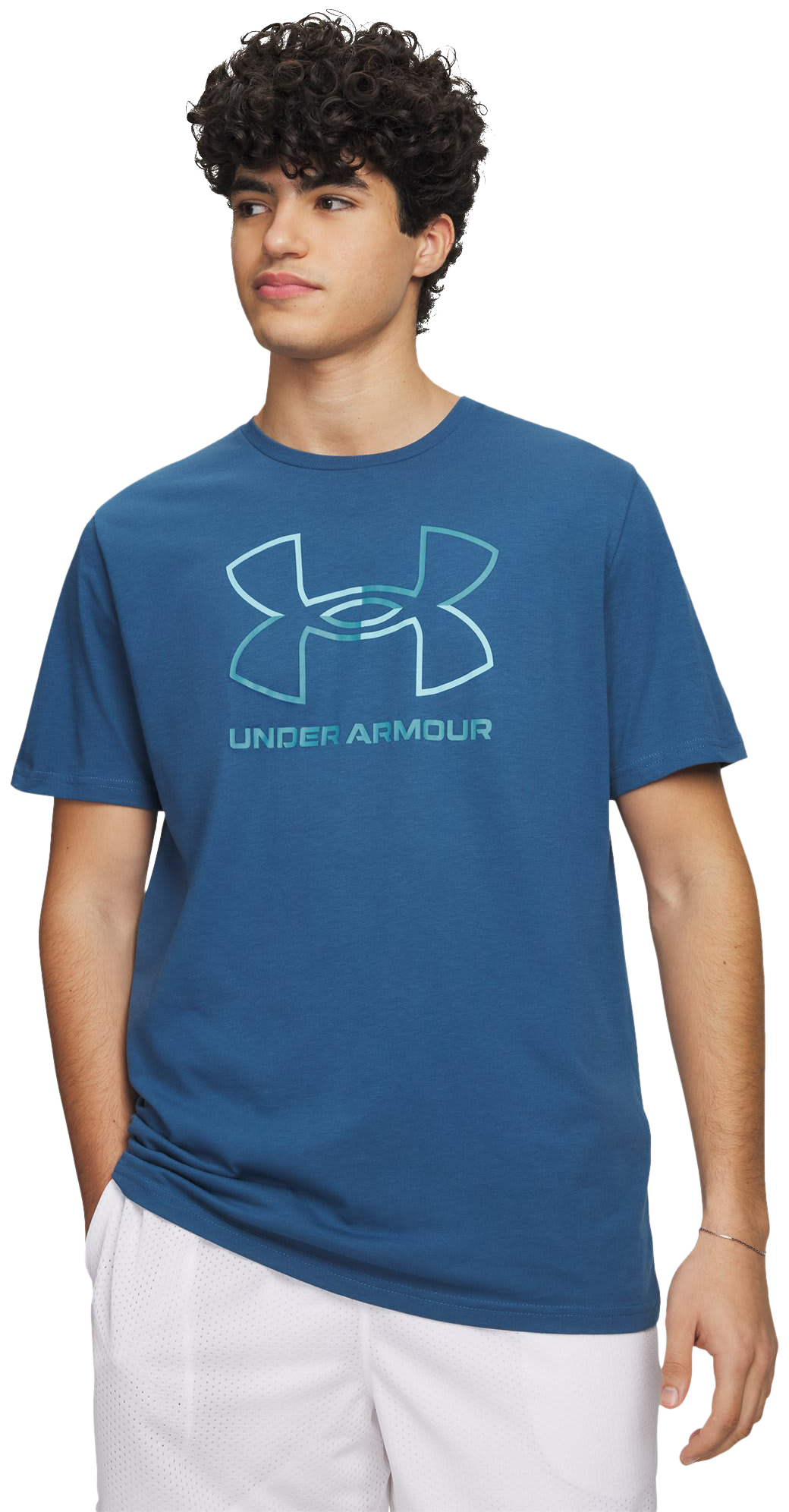 Image of Under Armour Foundation Short-Sleeve T-Shirt - Wham Blue/Boundless Blue/Blue Haze