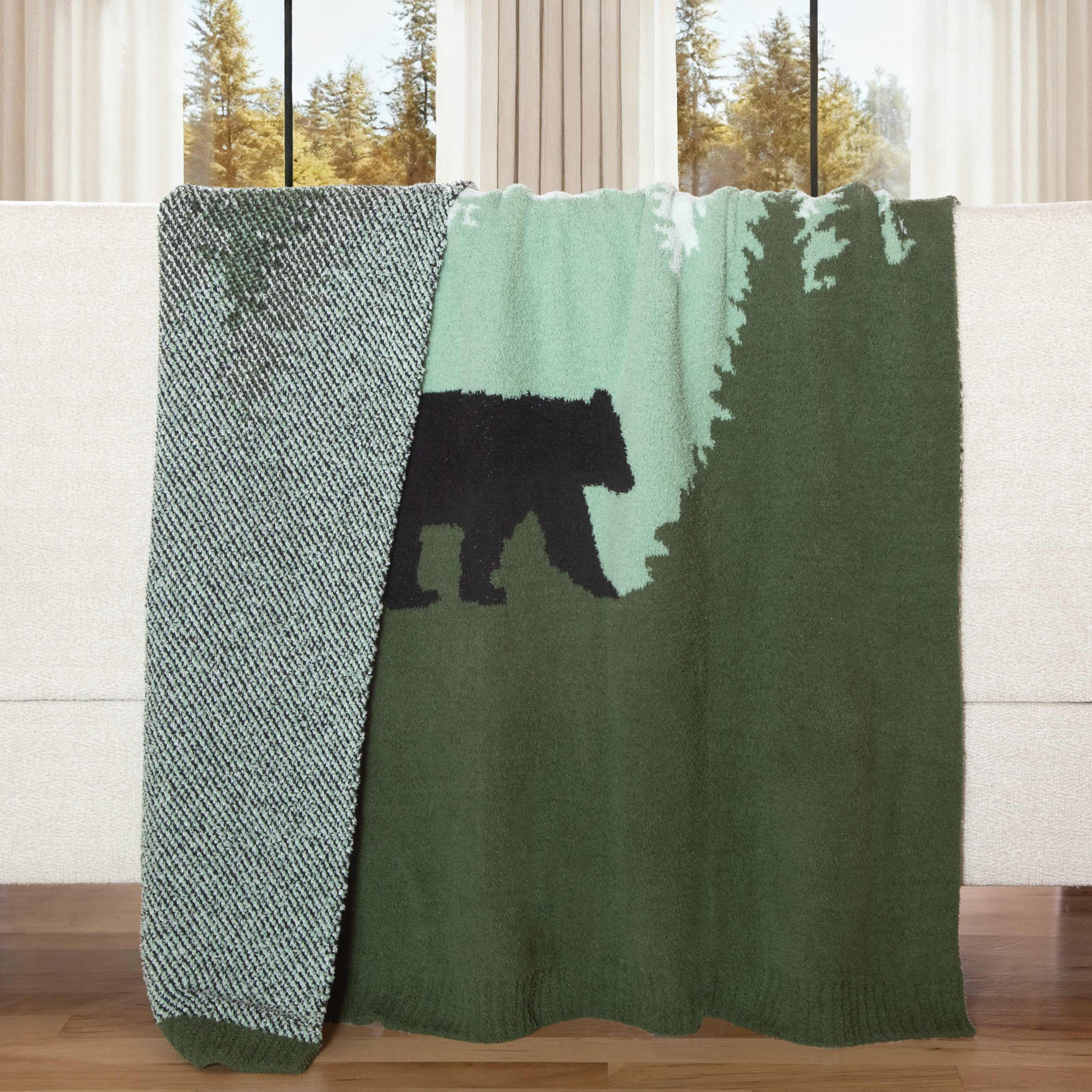 Image of Carstens, Inc. Stretchy Throw Blanket - Smoky Mountain Bear
