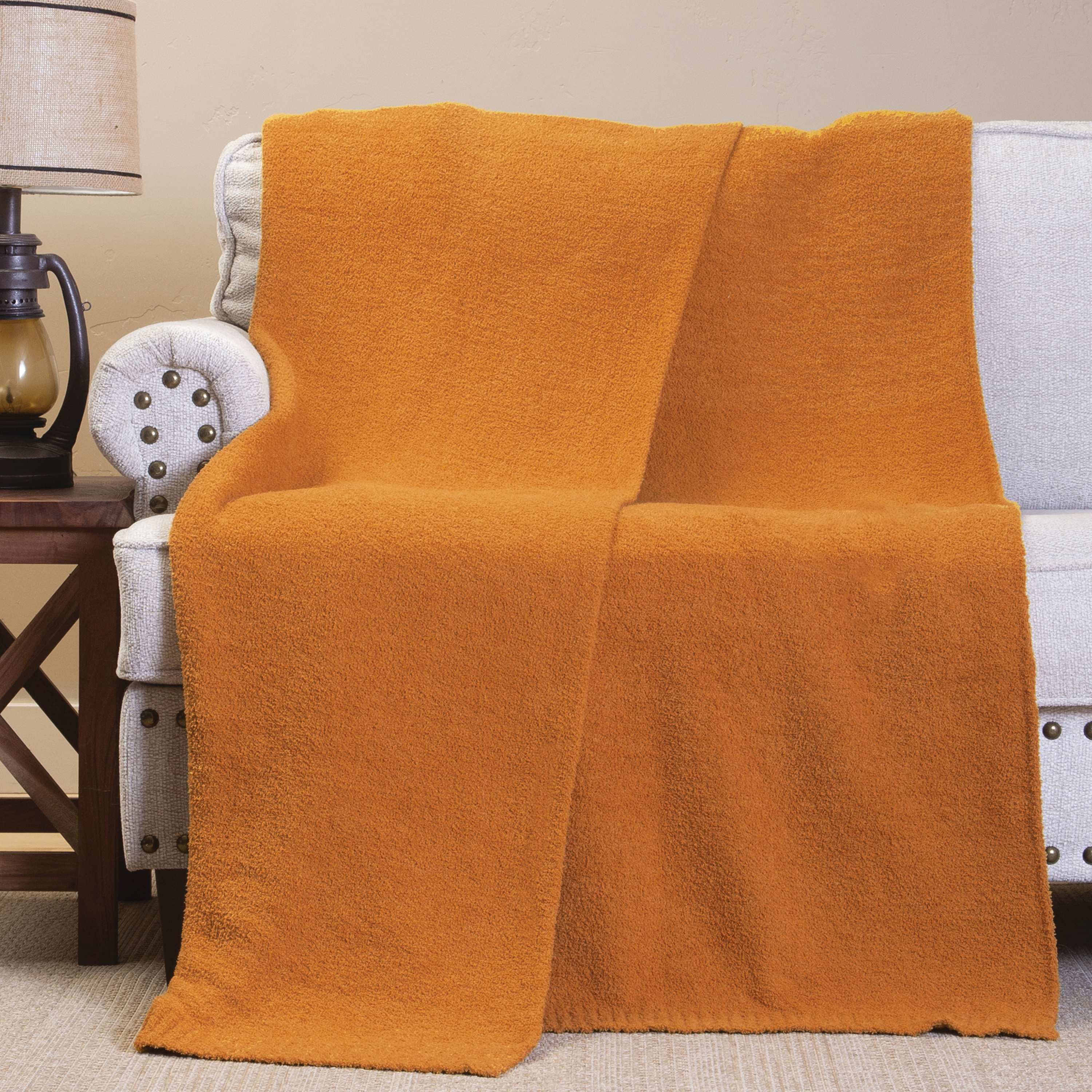Image of Carstens, Inc. Stretchy Throw Blanket - Marigold Rush