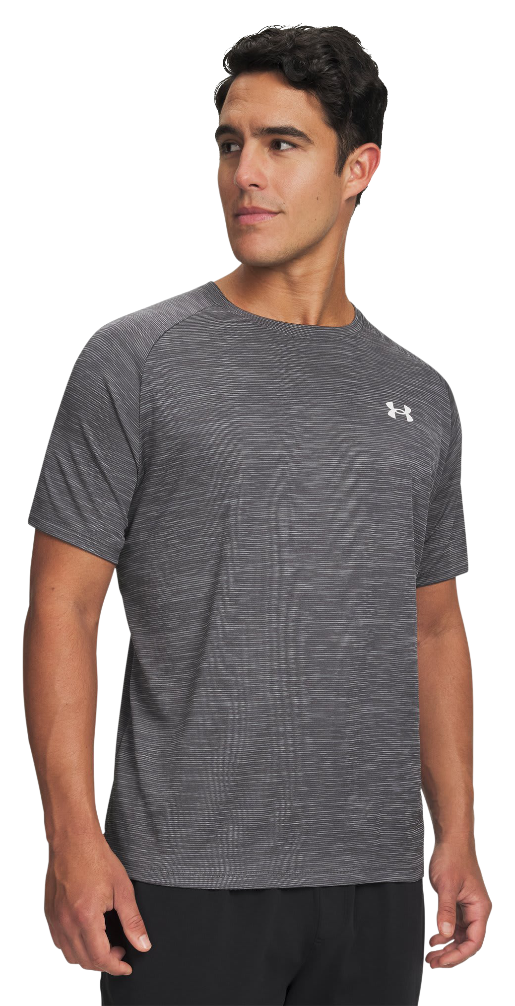 Image of Under Armour Tech Textured Short-Sleeve T-Shirt - Castlerock/White