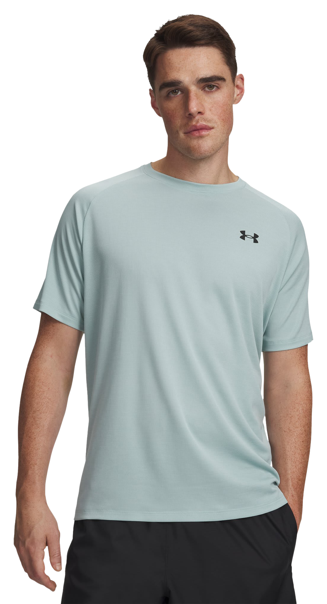 Image of Under Armour Tech Textured Short-Sleeve T-Shirt - Enamel Blue/White