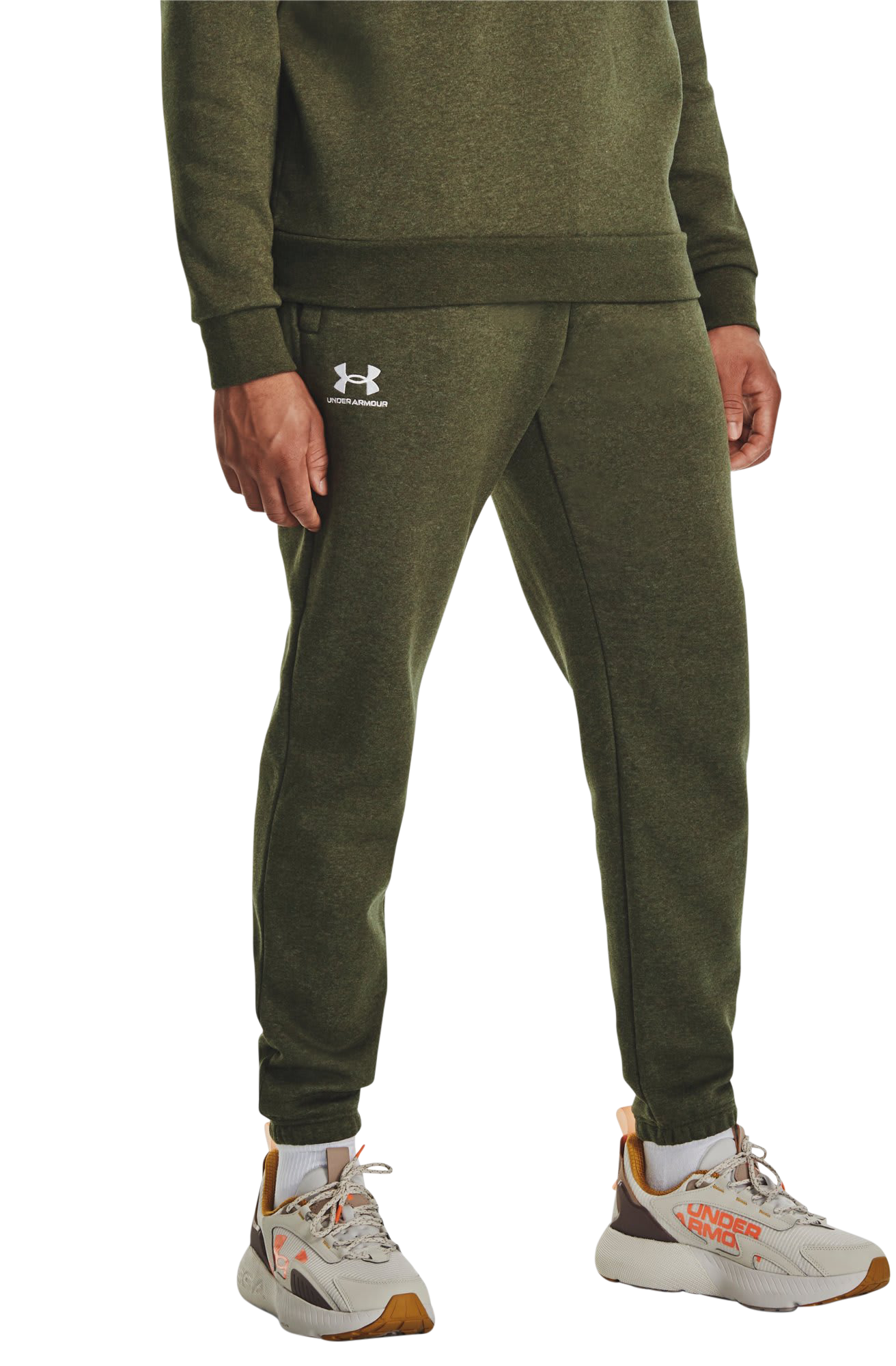 Image of Under Armour Icon Fleece Joggers - Marine OD Green/White
