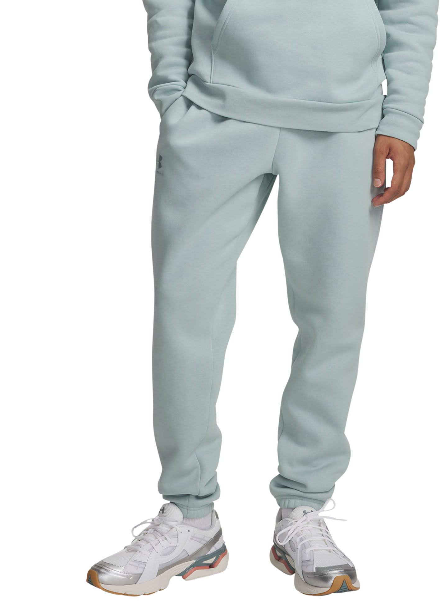 Image of Under Armour Icon Fleece Joggers - Enamel Blue/White
