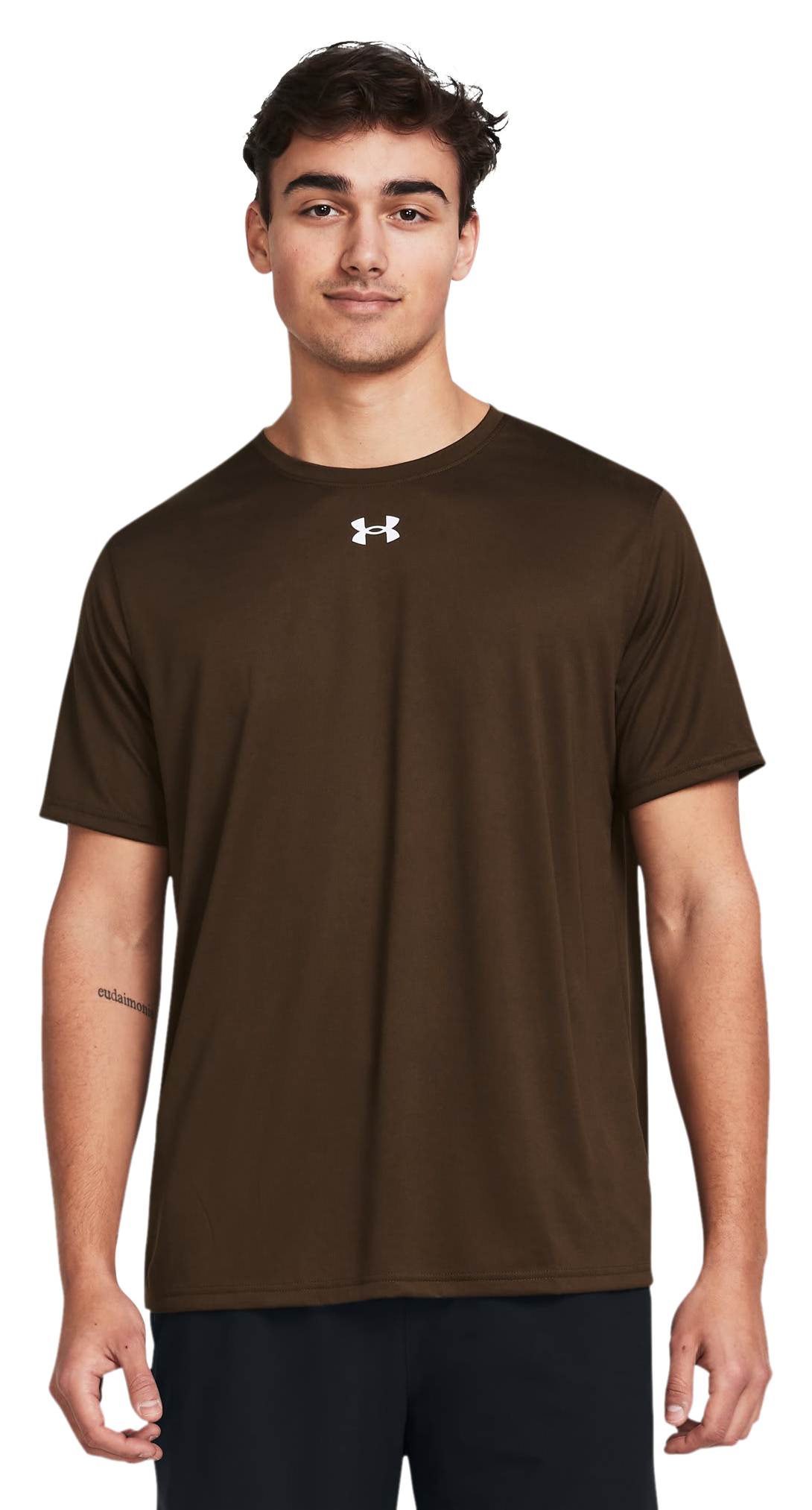 Image of Under Armour Team Tech Short-Sleeve T-Shirt - Cleveland Brown/White