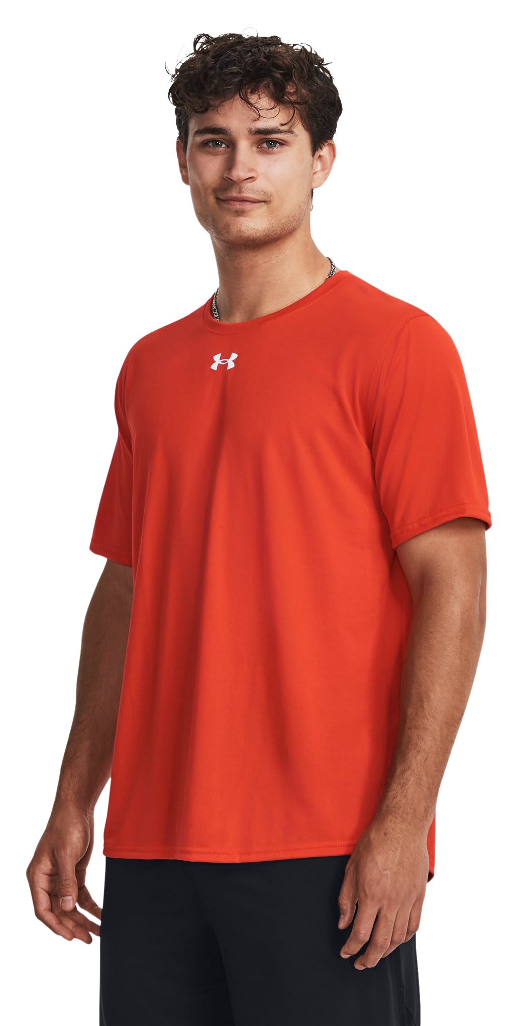 Image of Under Armour Team Tech Short-Sleeve T-Shirt - Dark Orange/White