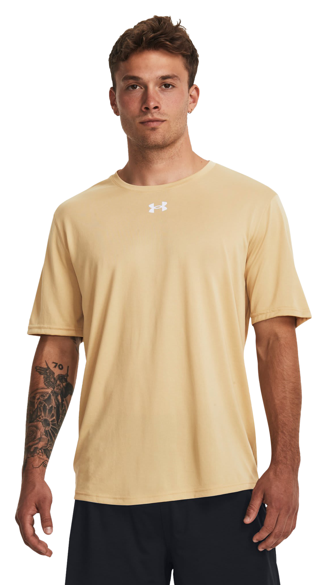 Image of Under Armour Team Tech Short-Sleeve T-Shirt - Team Vegas Gold/White
