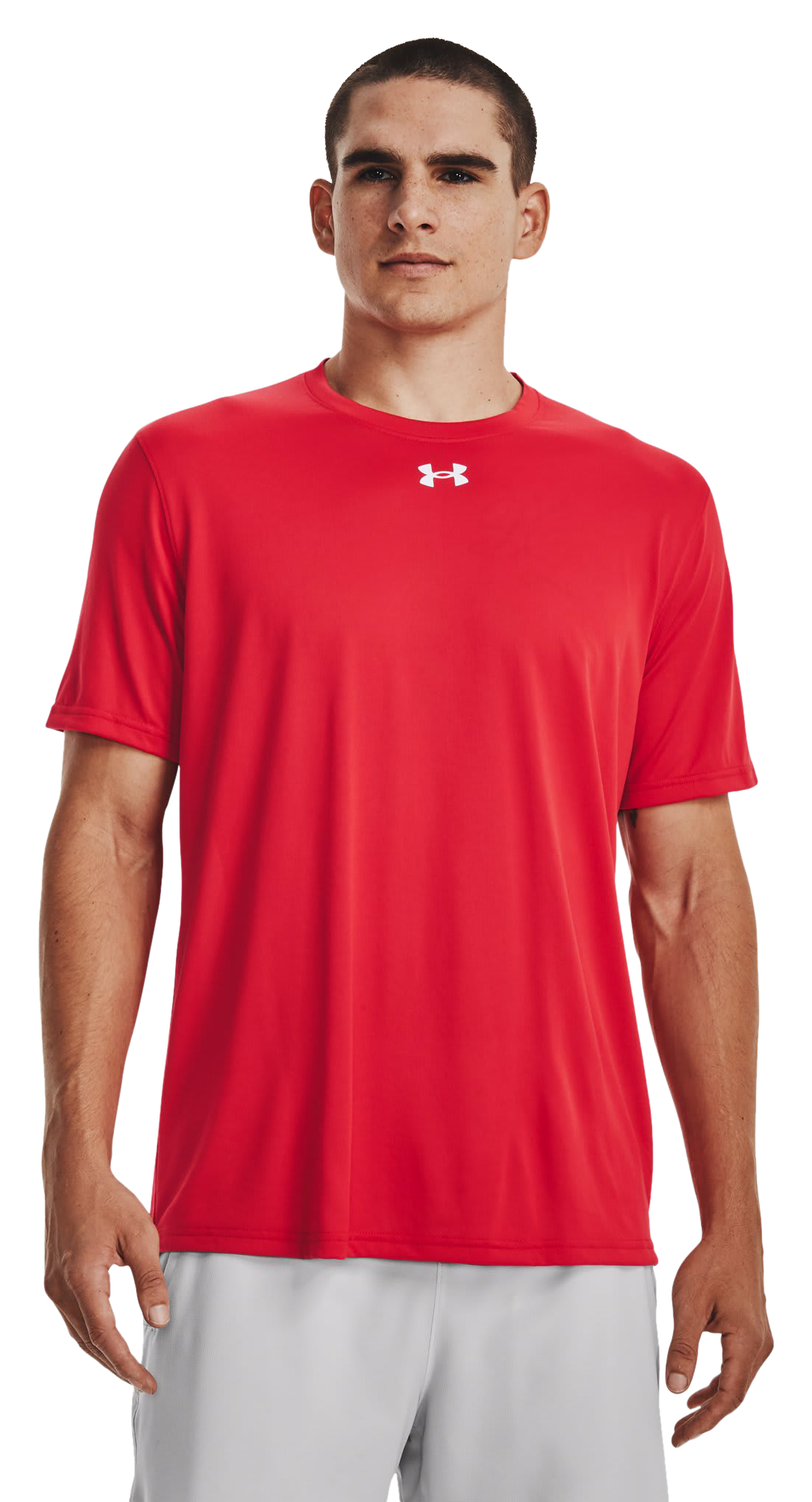 Image of Under Armour Team Tech Short-Sleeve T-Shirt - Red/White