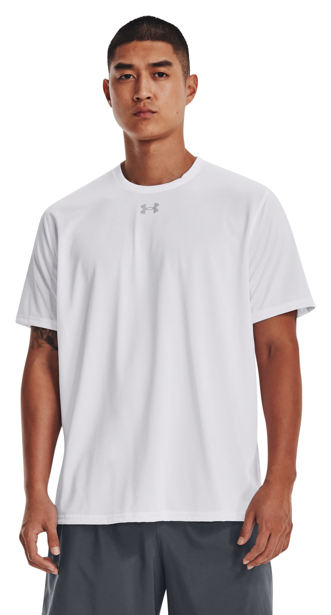 Image of Under Armour Team Tech Short-Sleeve T-Shirt - White/Mod Gray