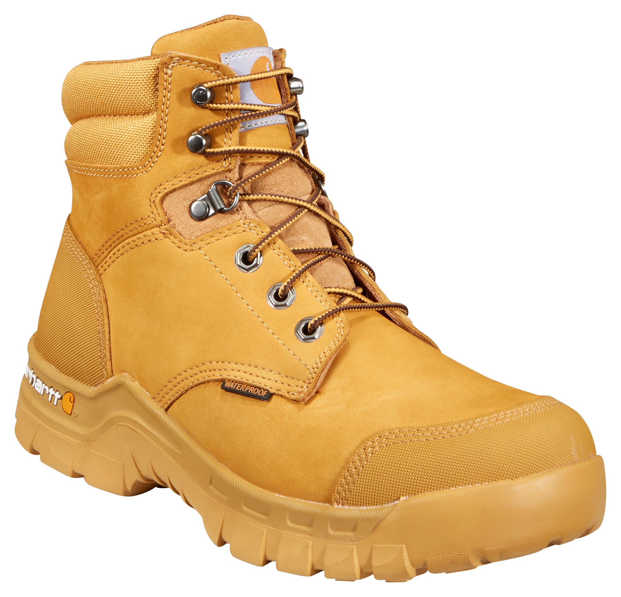 Image of Carhartt Rugged Flex Wheat Waterproof Composite Toe Work Boots for Men - Wheat - 12W