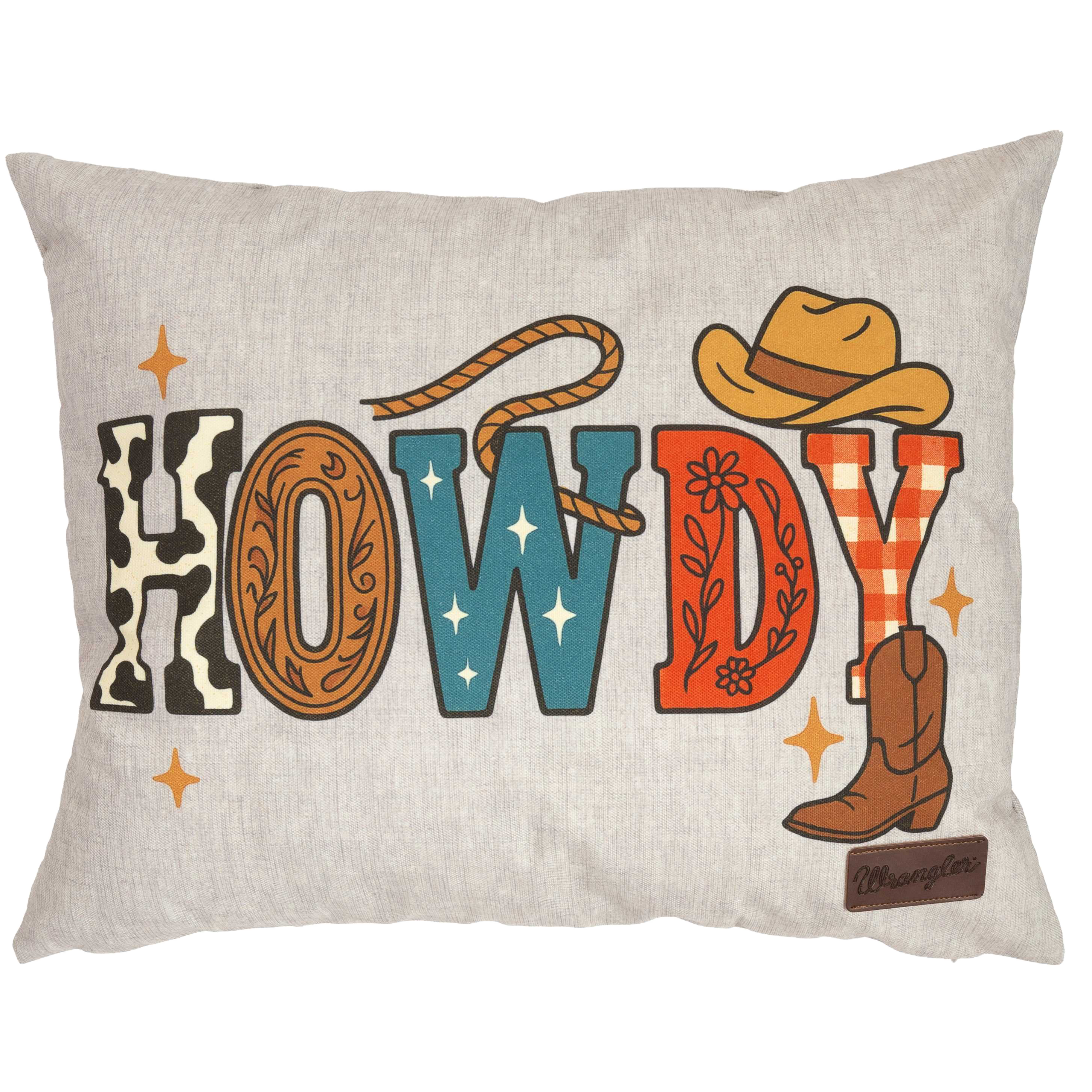 Image of Carstens, Inc. Wrangler Howdy Outdoor Pillow