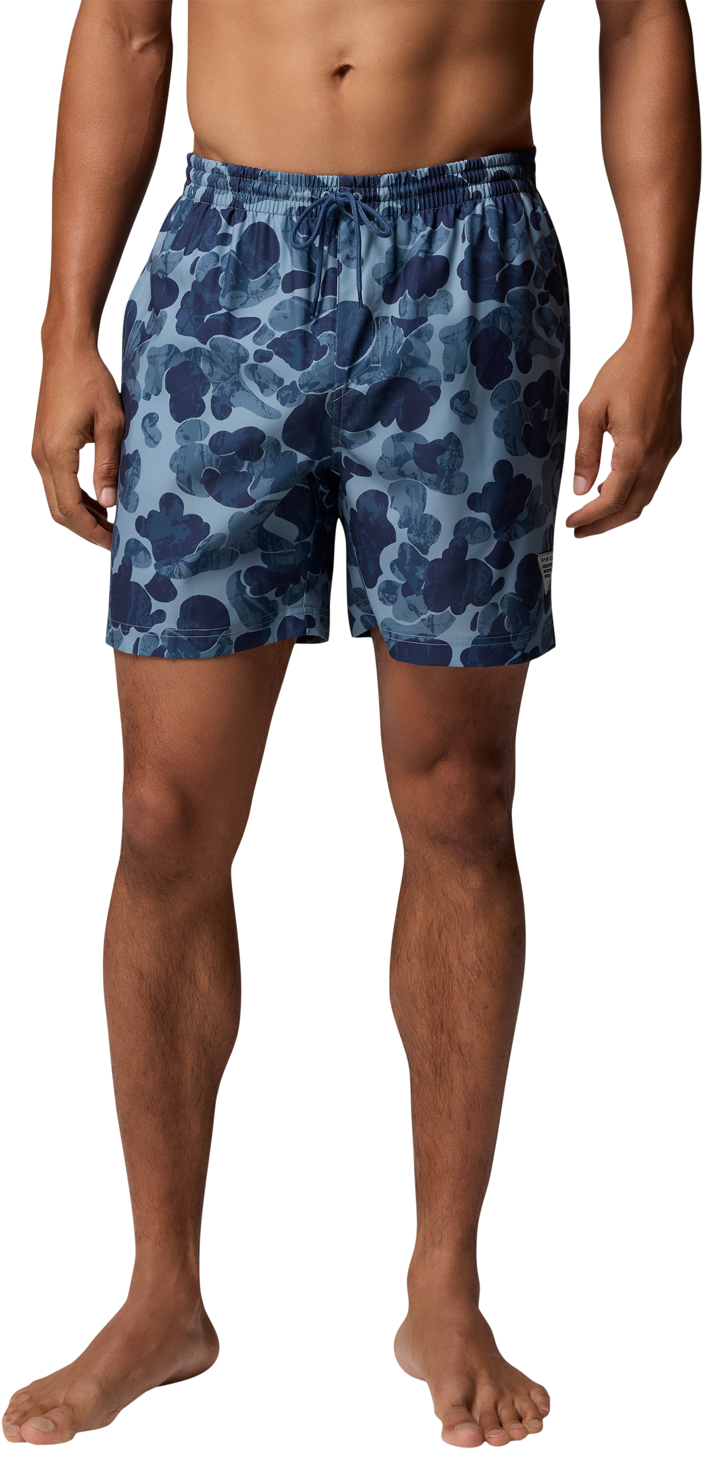 Image of Columbia PFG Rambler Printed Water Shorts - Dockside Blue Deltawoods
