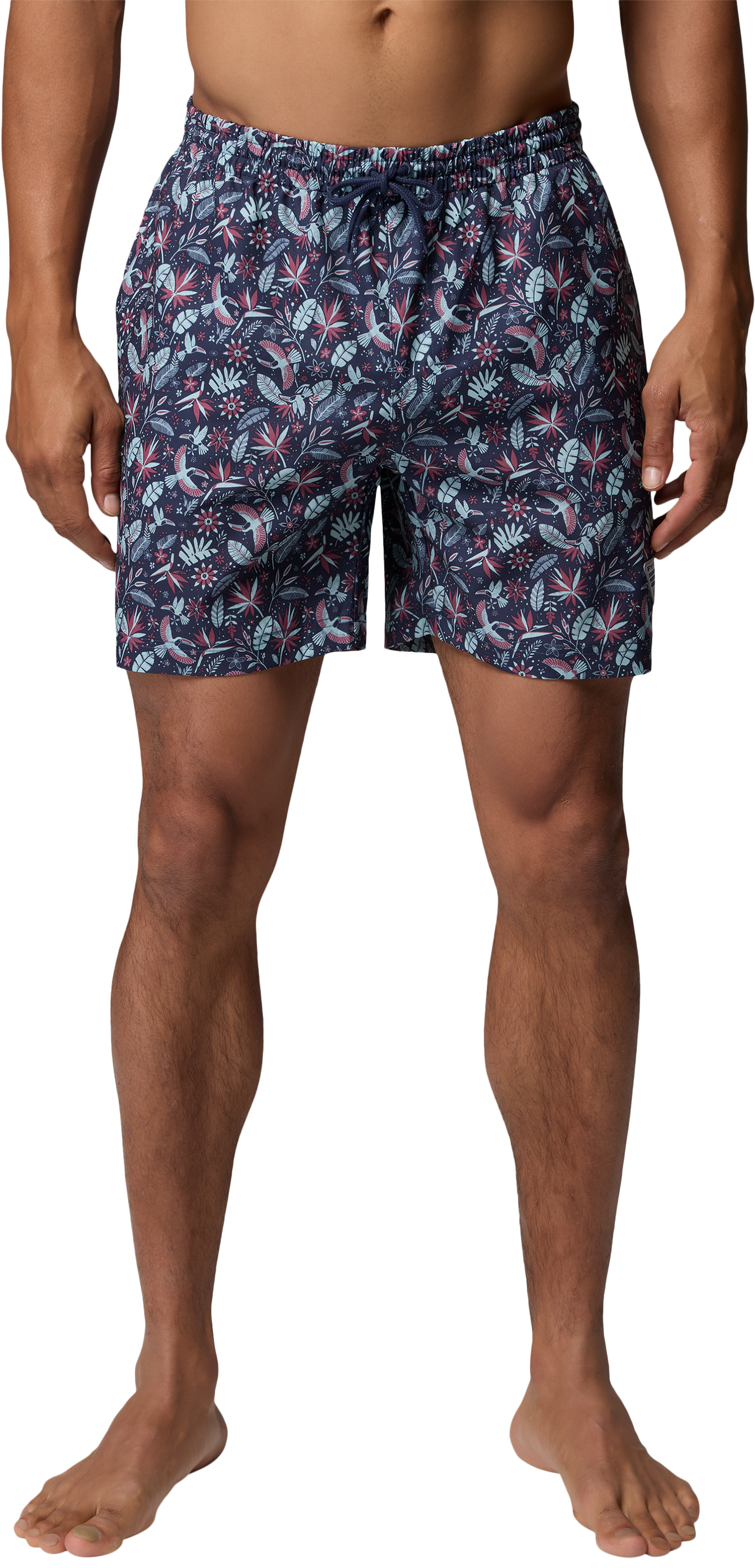 Image of Columbia PFG Rambler Printed Water Shorts - Nocturnal Toucanet