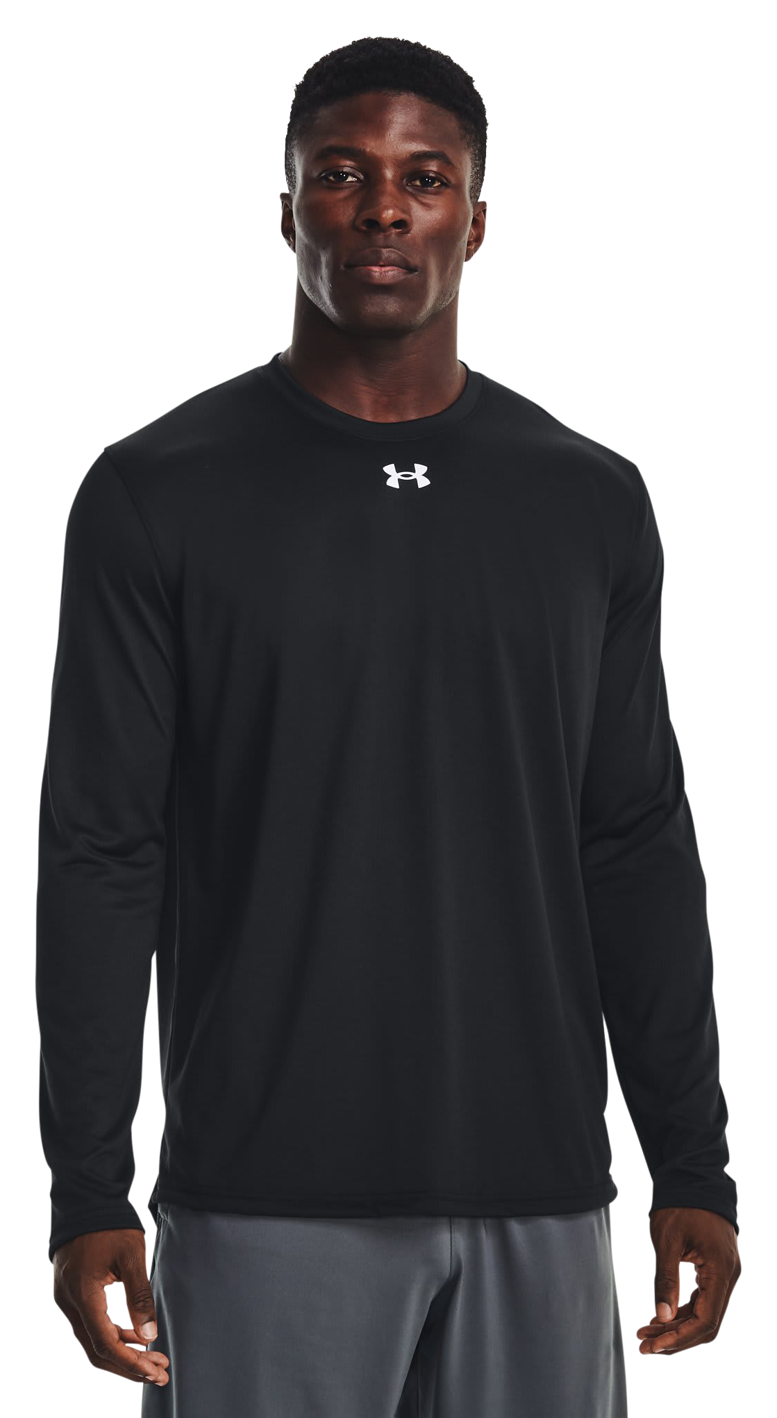 Image of Under Armour Team Tech Long-Sleeve Shirt - Black/White