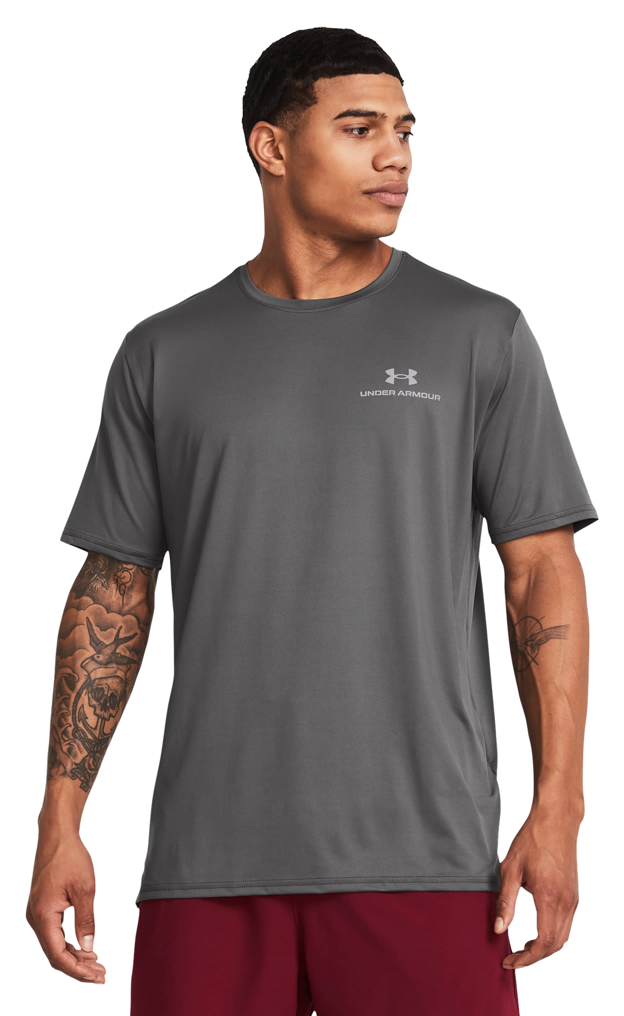 Image of Under Armour RUSH Energy Short-Sleeve T-Shirt - Castlerock/Castlerock