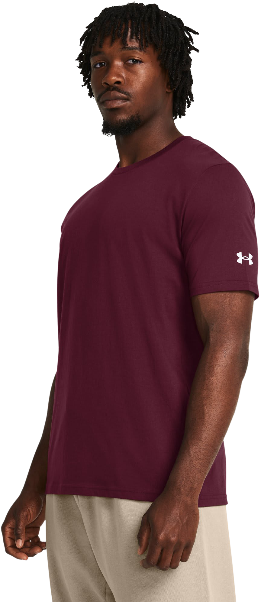 Image of Under Armour Athletics Short-Sleeve Shirt - Maroon/White