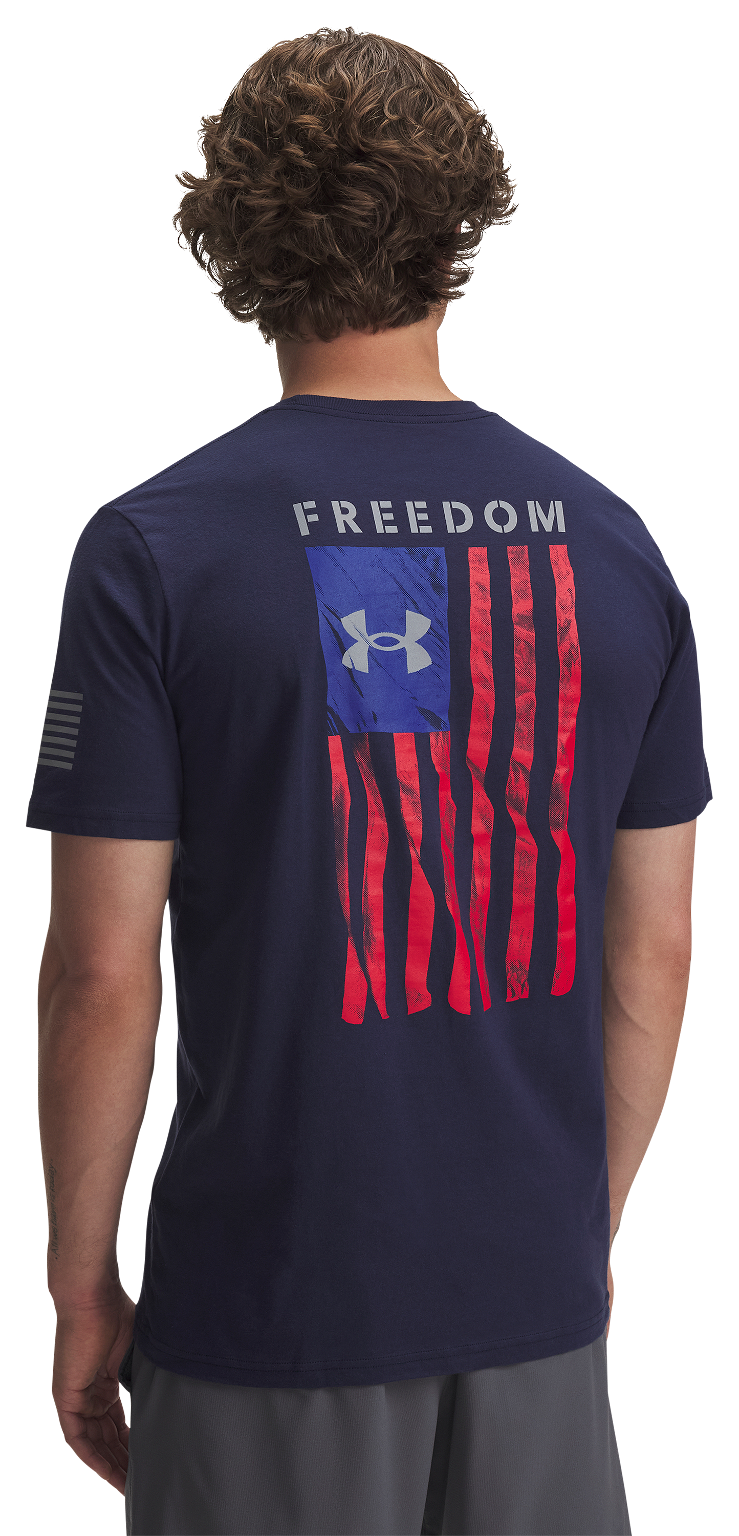 Image of Under Armour Freedom Flag Graphic Short-Sleeve T-Shirt - Midnight Navy