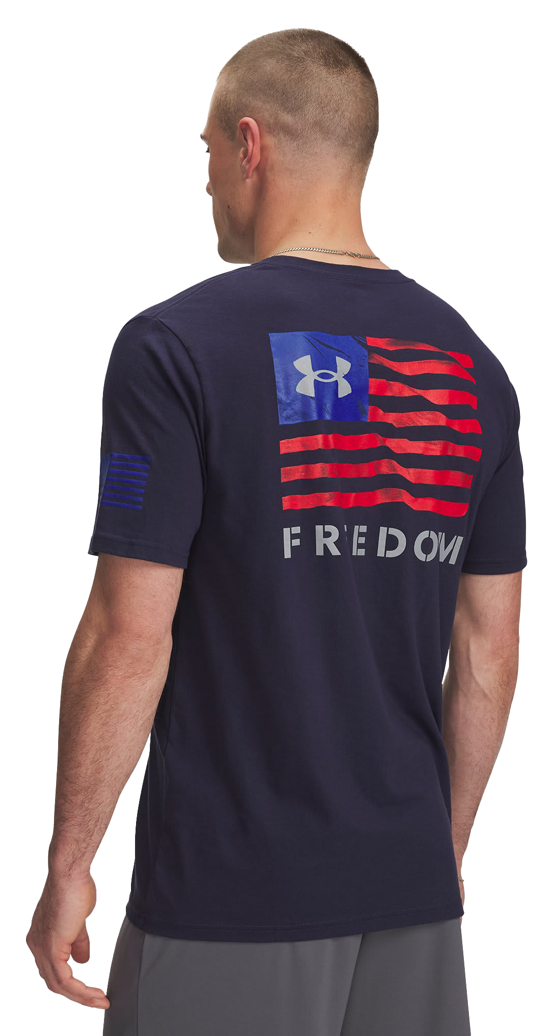 Image of Under Armour Freedom Banner Short-Sleeve T-Shirt - Midnight Navy/Royal