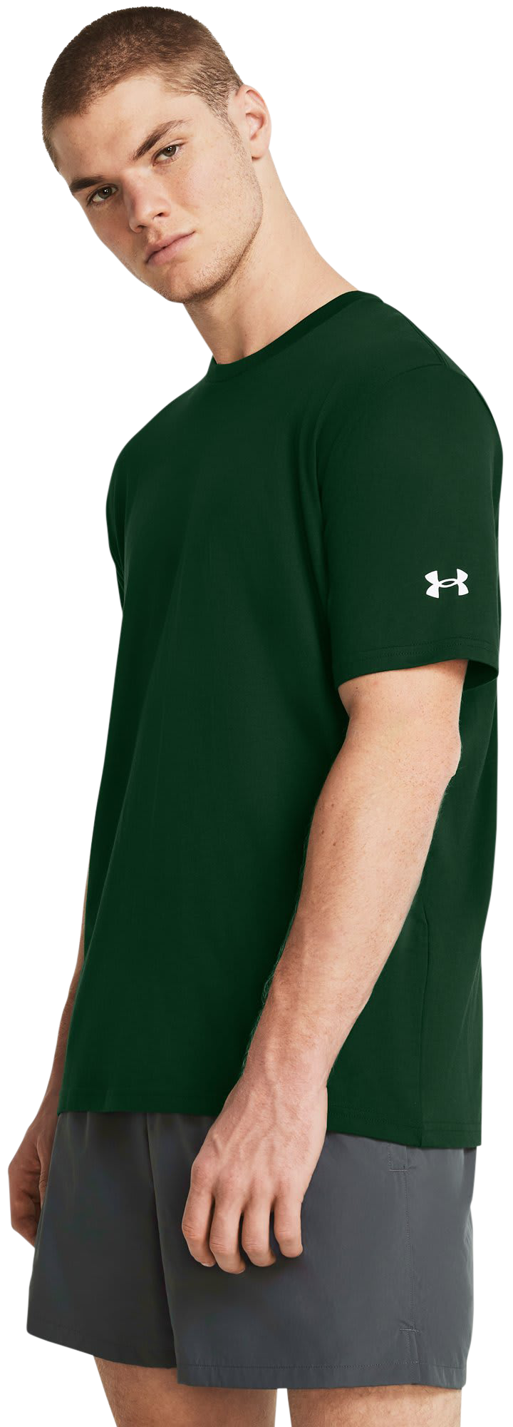 Image of Under Armour Athletics Short-Sleeve Shirt - Forest Green/White