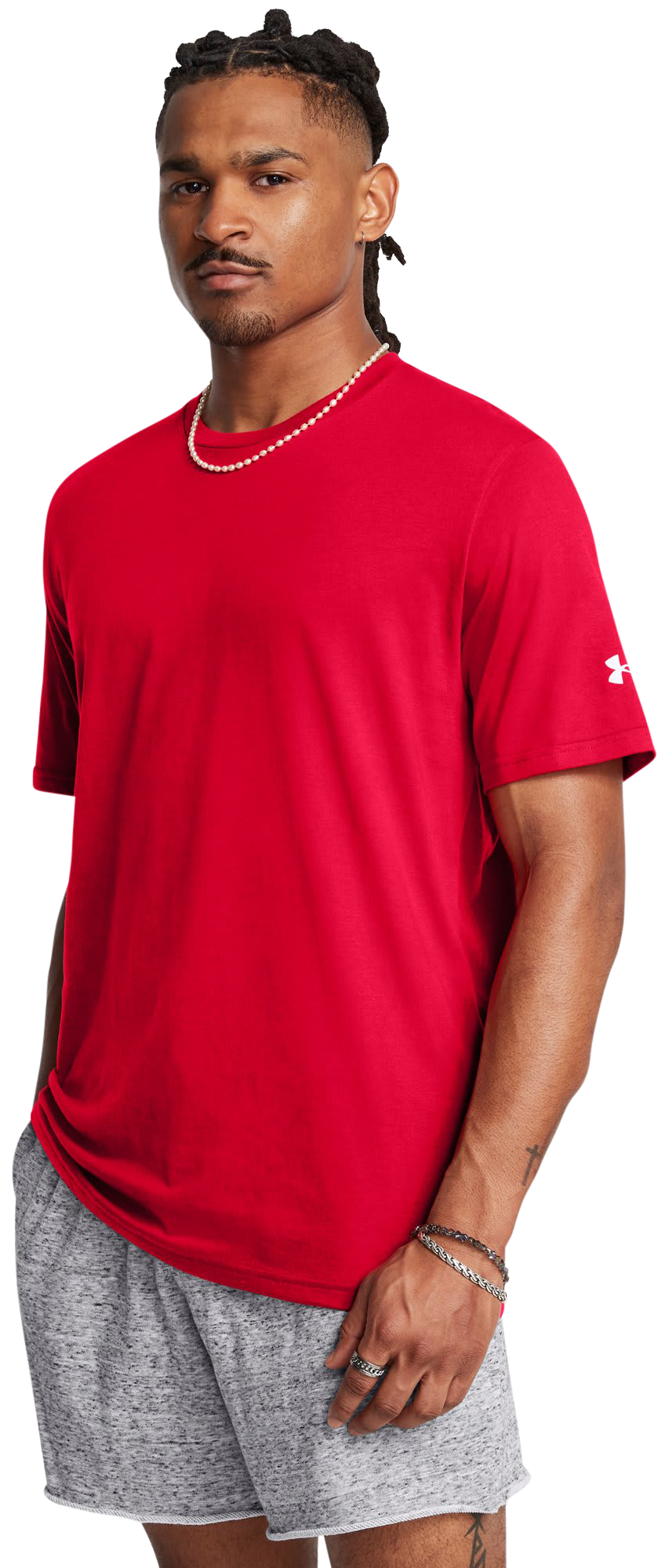 Image of Under Armour Athletics Short-Sleeve Shirt - Red/White