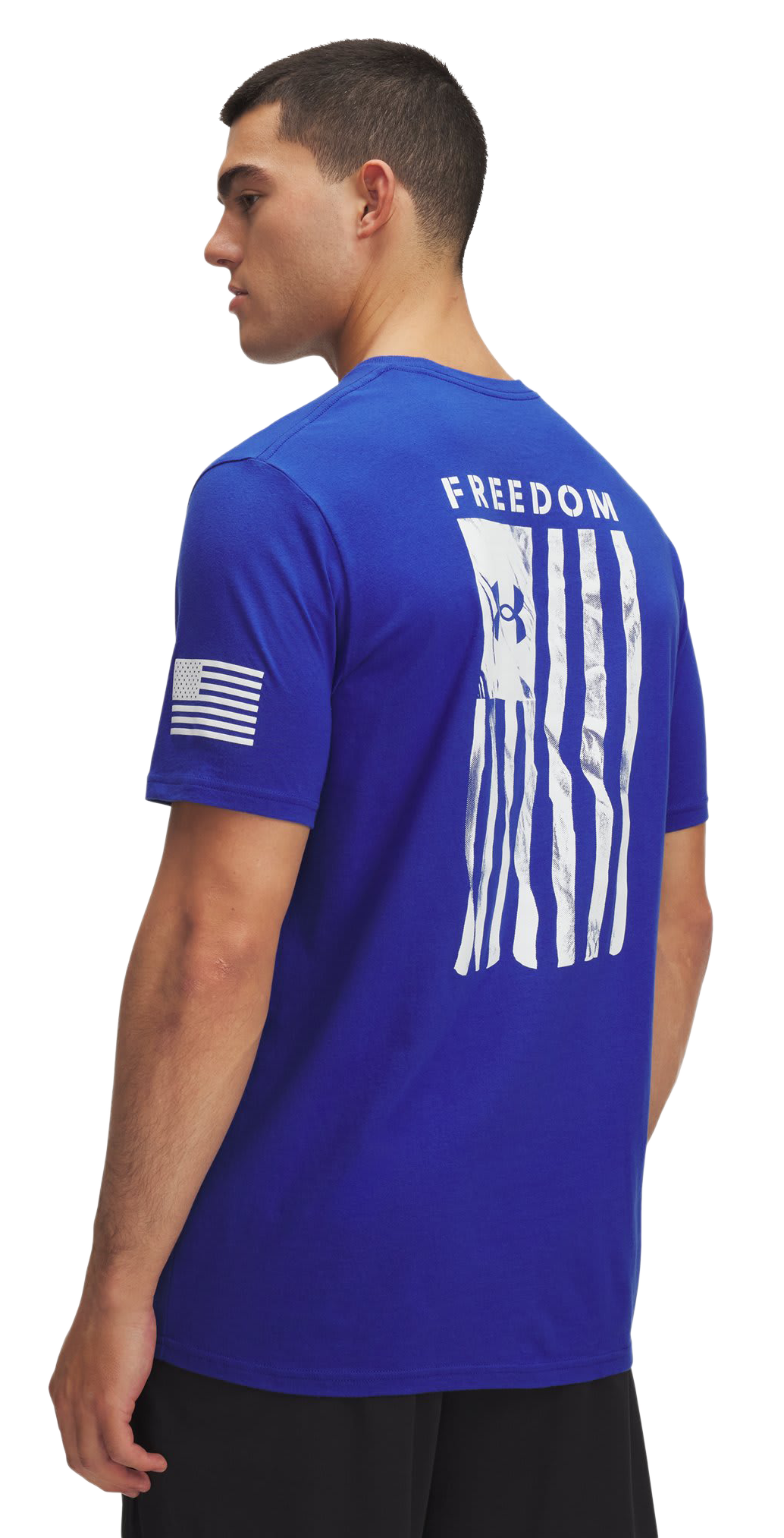Image of Under Armour Freedom Flag Graphic Short-Sleeve T-Shirt - Royal/White