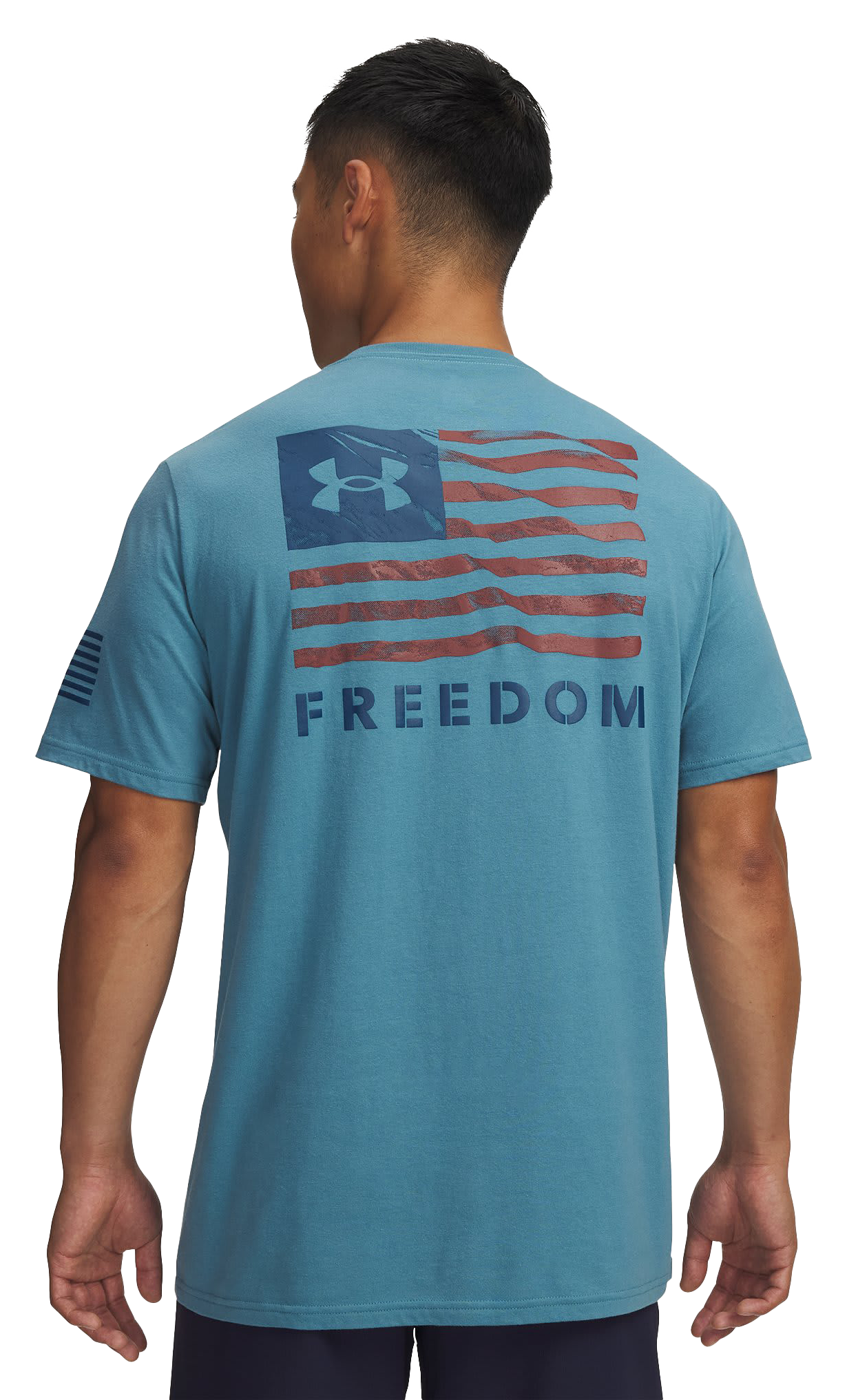 Image of Under Armour Freedom Banner Short-Sleeve T-Shirt - Boundless Blue/Wham Blue
