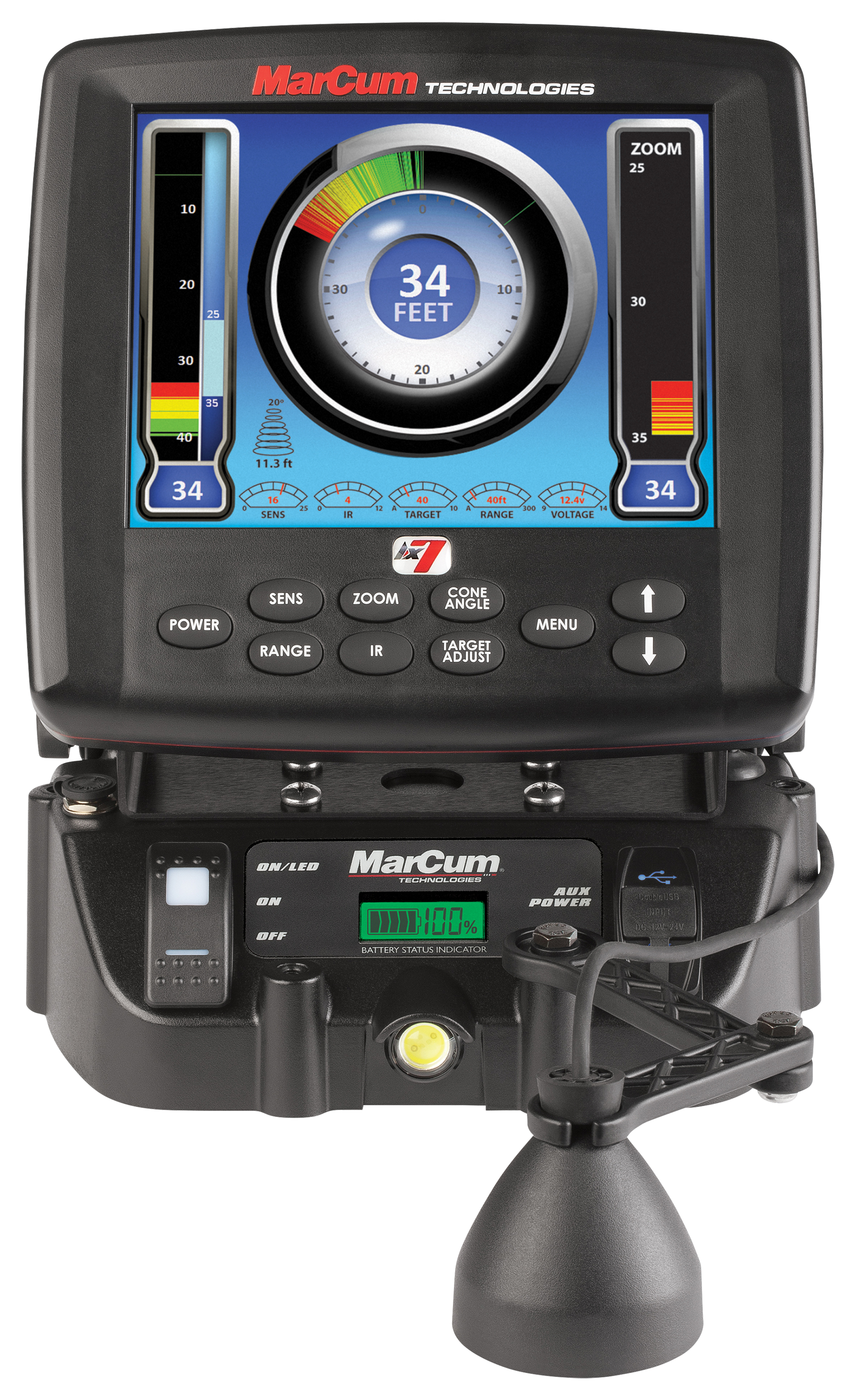 MarCum LX-7 Digital Sonar/Lithium Shuttle Combo