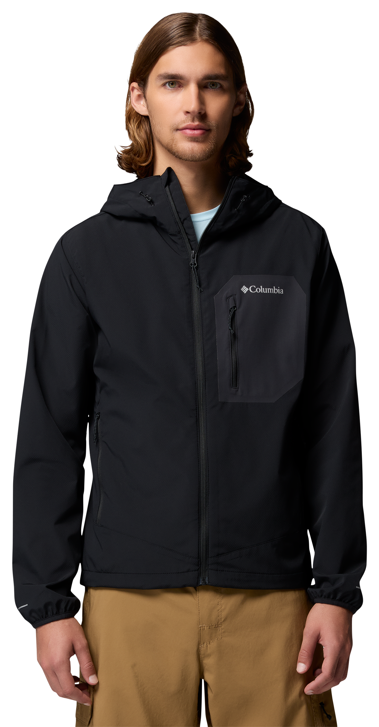 Image of Columbia Tall Heights III Softshell Hooded Jacket - Black