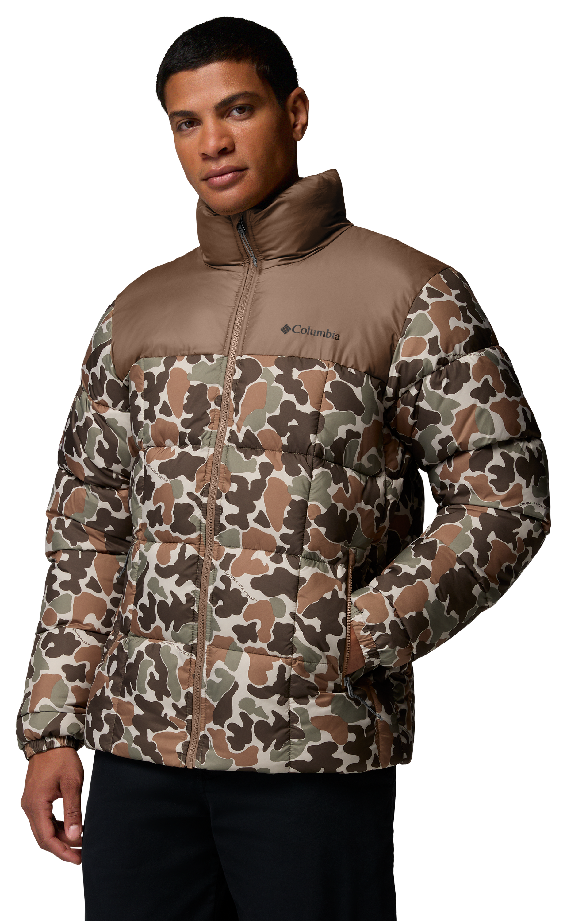Columbia Puffect IV Printed Jacket - Fossil Puzzle Camo/Otter Brown