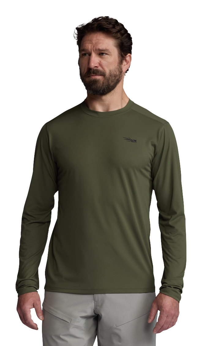 Image of SITKA Radiant Long-Sleeve Crew T-Shirt - Cypress Green