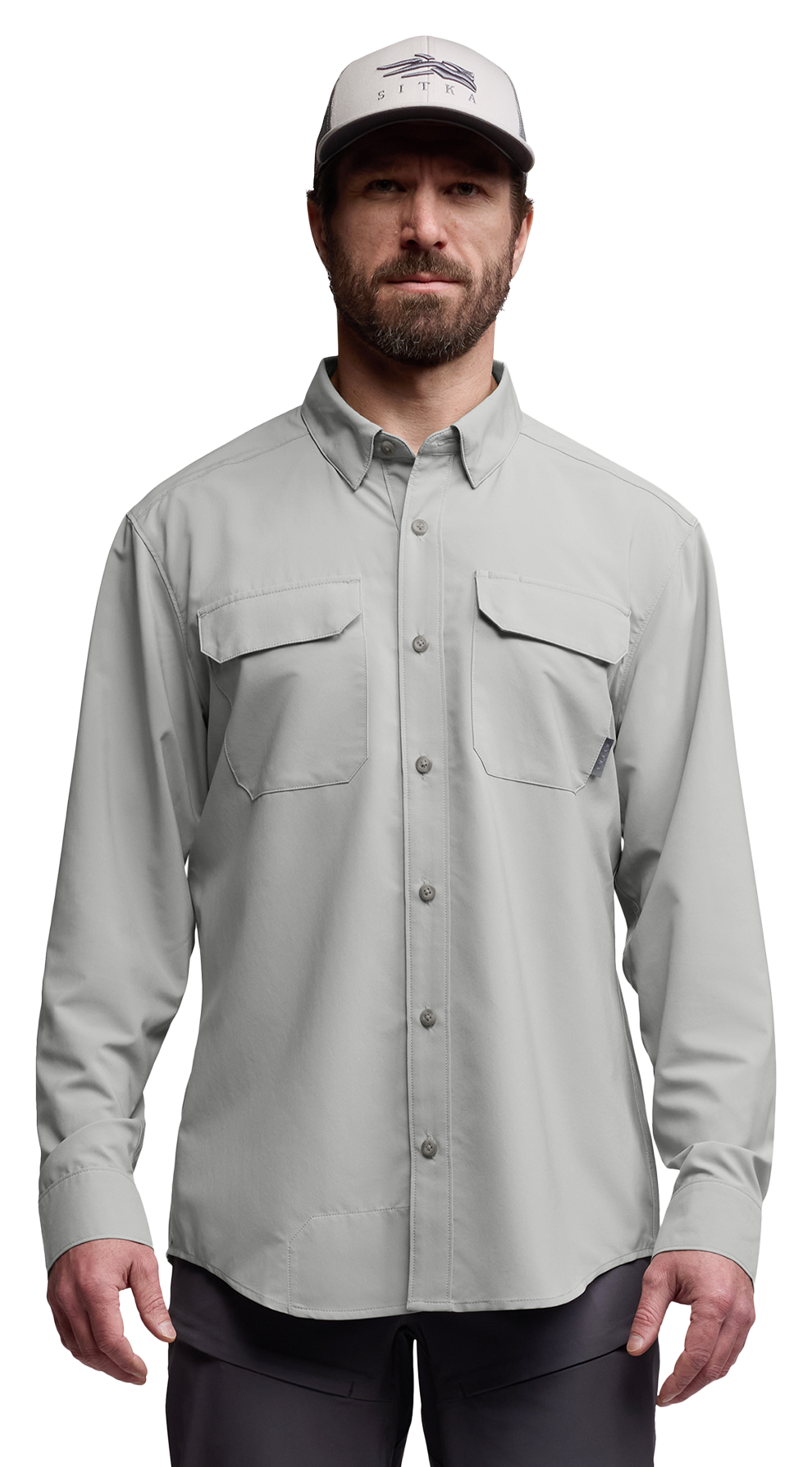 Image of SITKA Rossby Long-Sleeve Button-Down Shirt - Granite