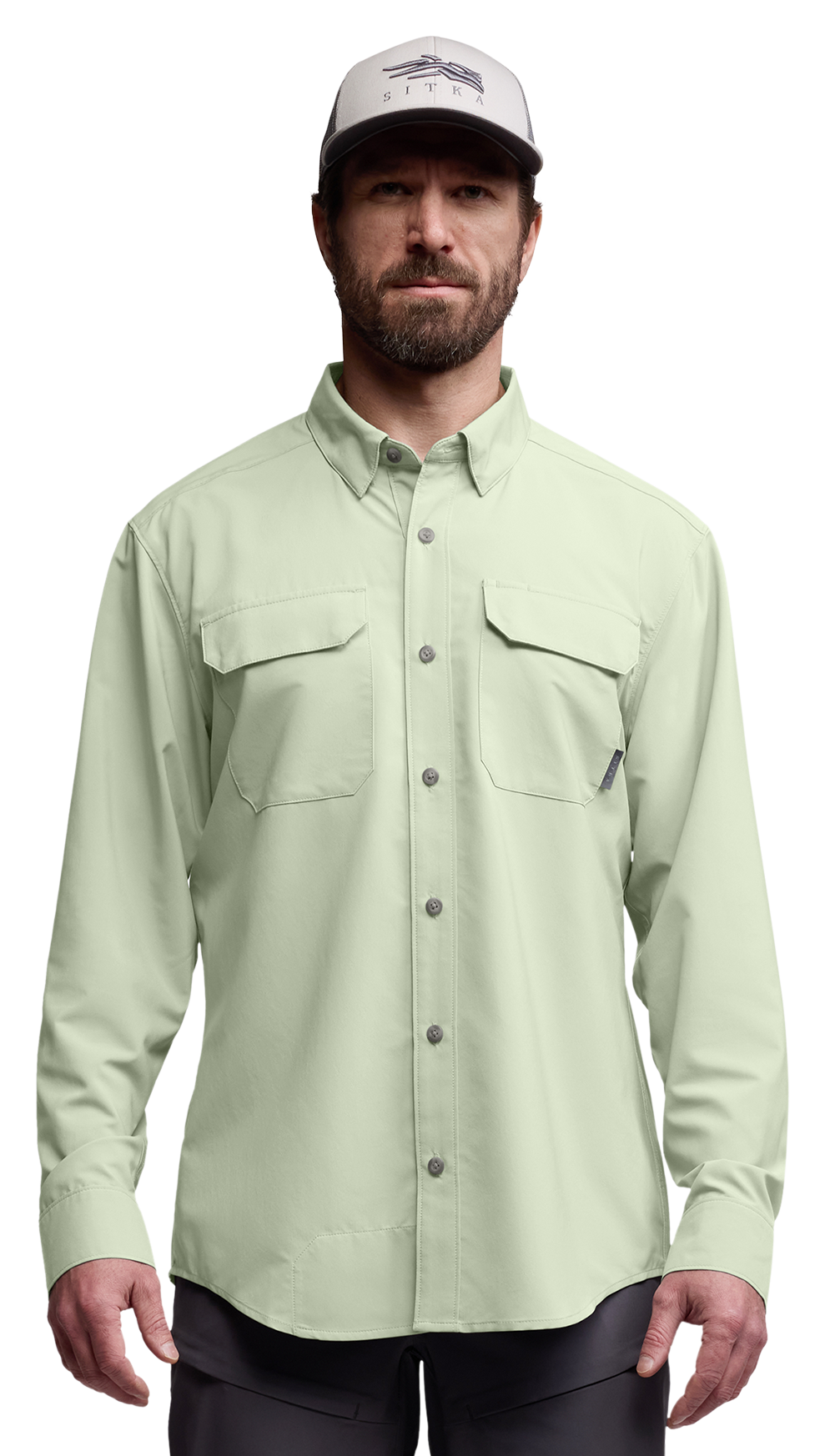 Image of SITKA Rossby Long-Sleeve Button-Down Shirt - Swamp Green