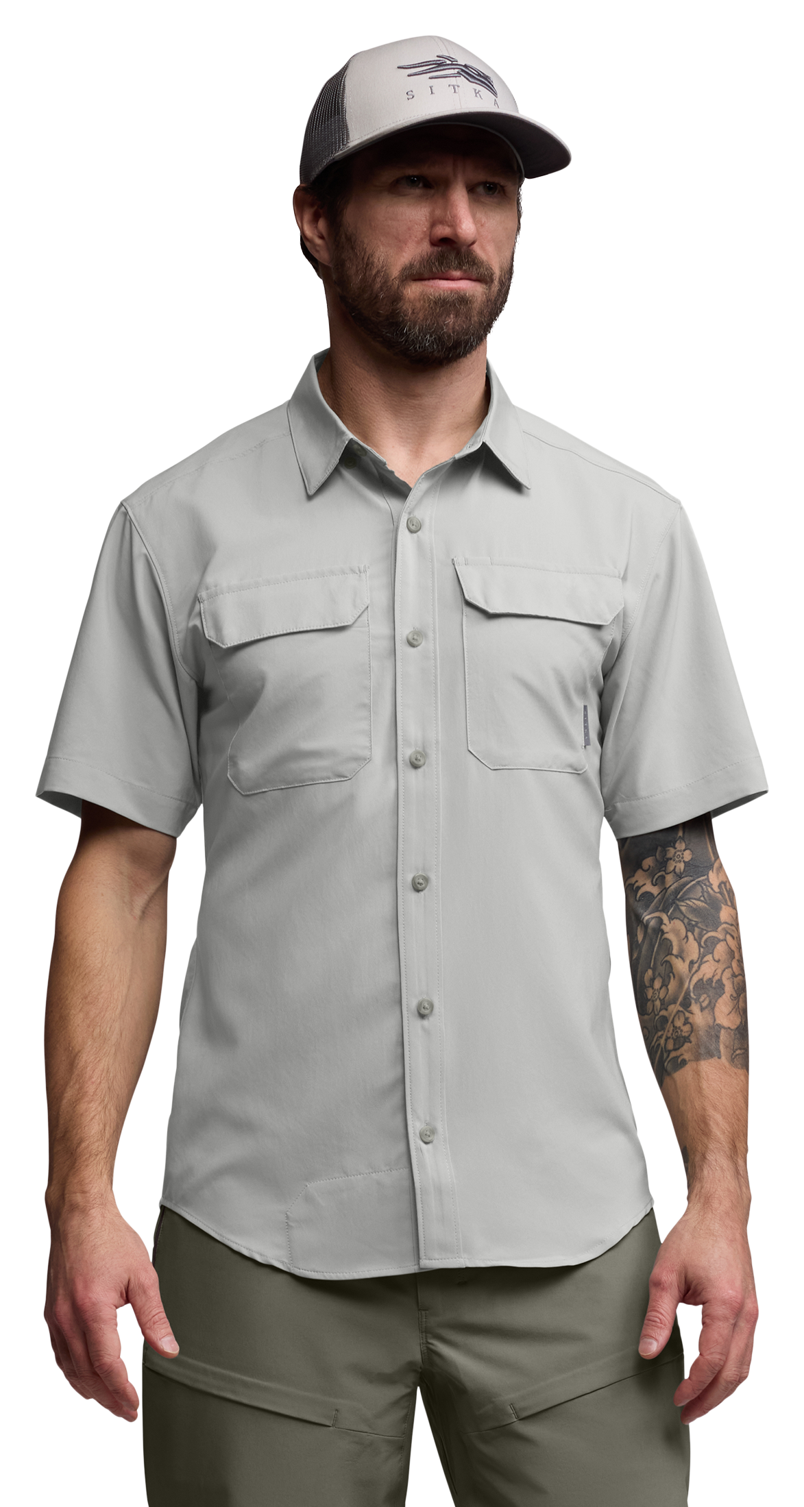 Image of SITKA Rossby Short-Sleeve Button-Down Shirt - Granite