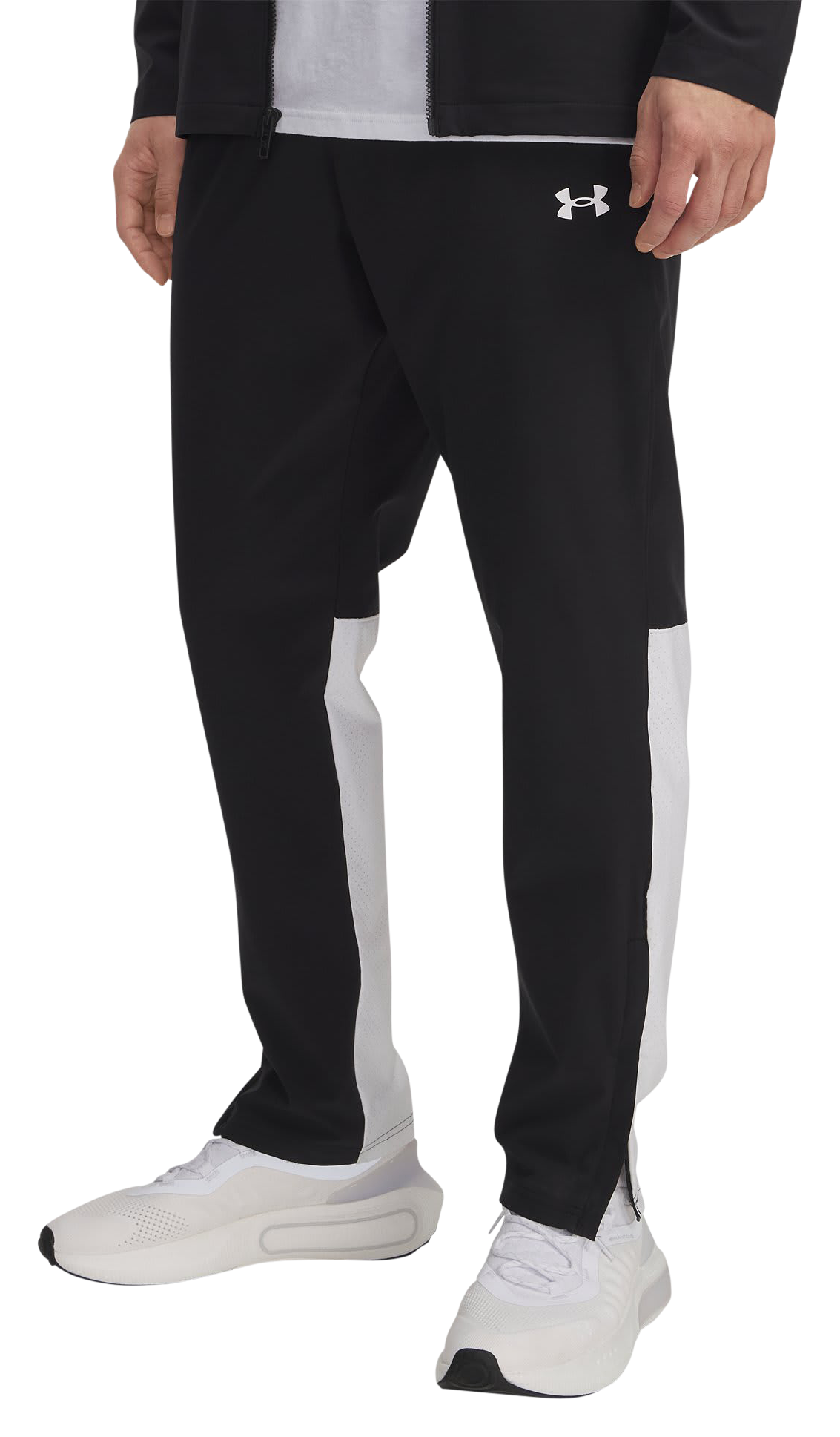 Image of Under Armour Rival Stretch Woven Pants - Black/White/White