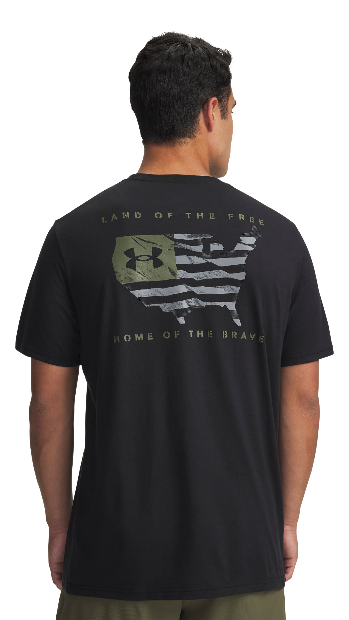 Image of Under Armour Freedom Flag USA Short-Sleeve T-Shirt - Black/Titan Gray