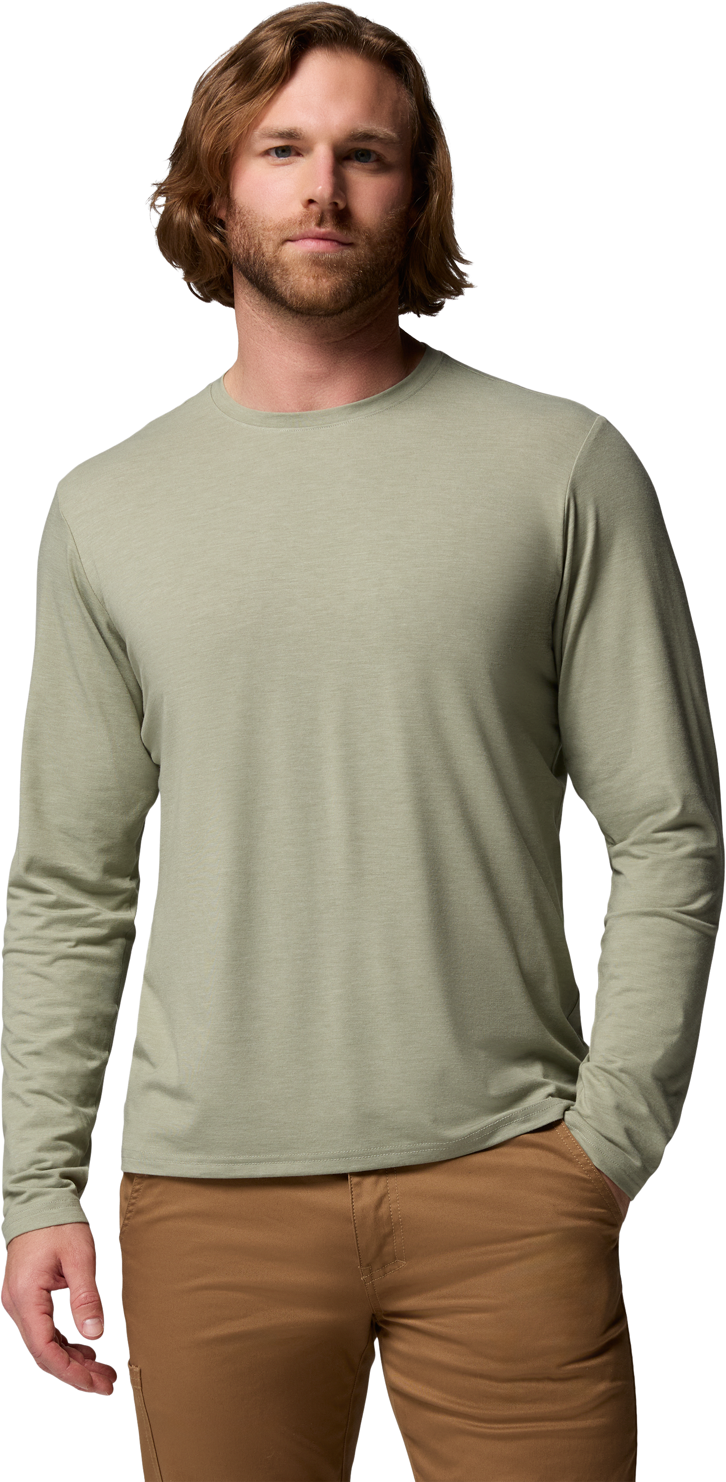 Image of Columbia CSC Soft Stretch Long-Sleeve T-Shirt - Safari Heather