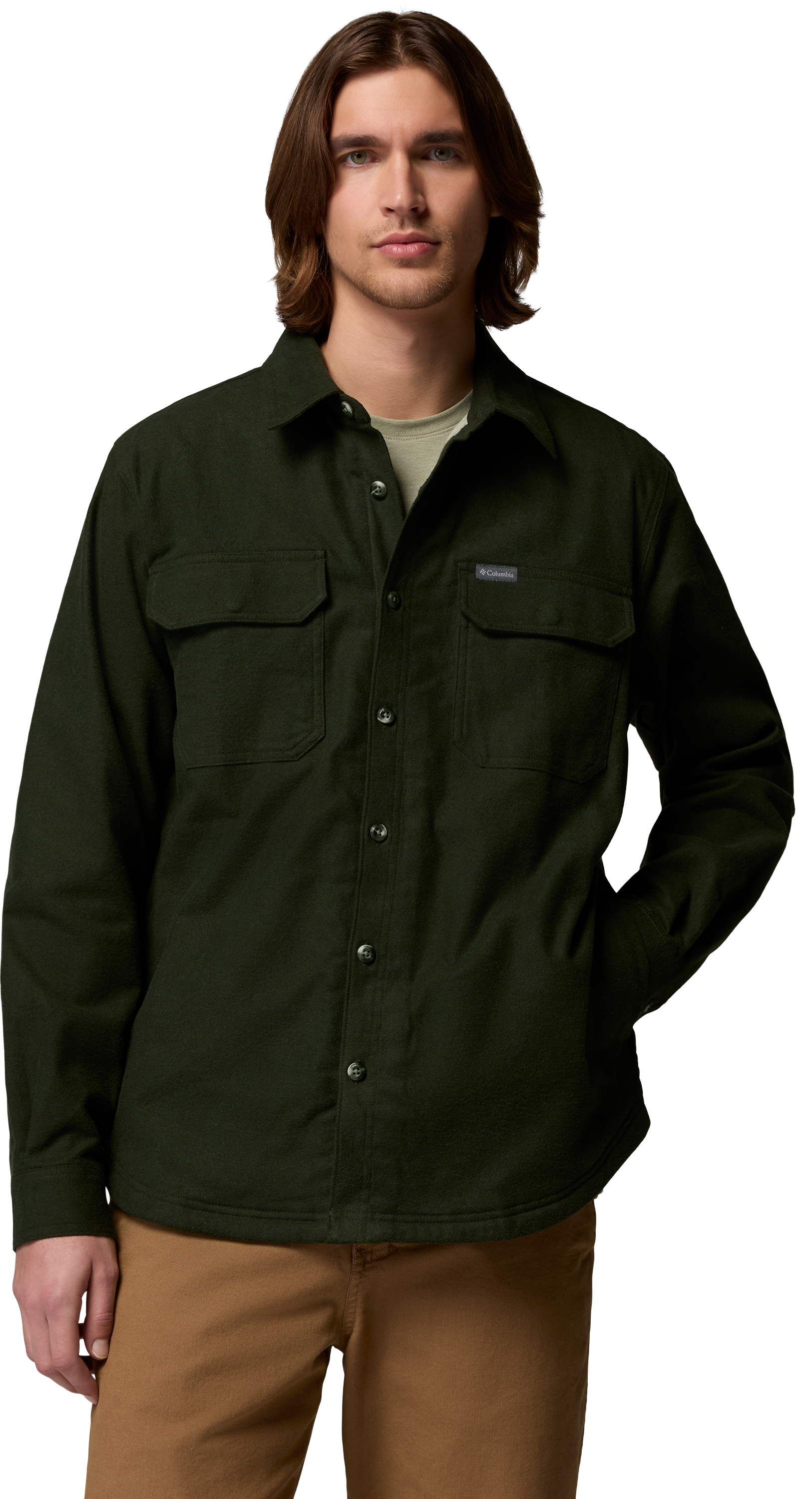 Image of Columbia Pitchstone Shirt Jacket - Greenscape