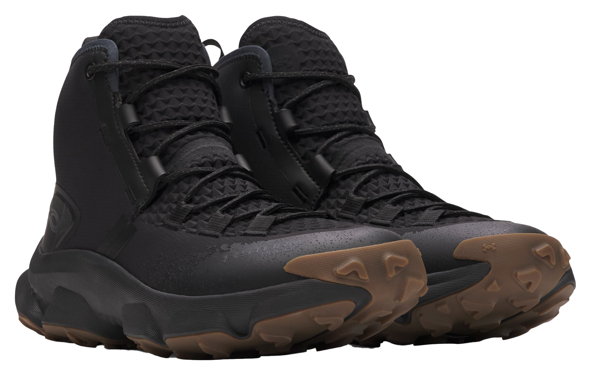 Image of Under Armour Expanse Mid Waterproof Trail Running Boots for Men - Black/Black/Anthracite