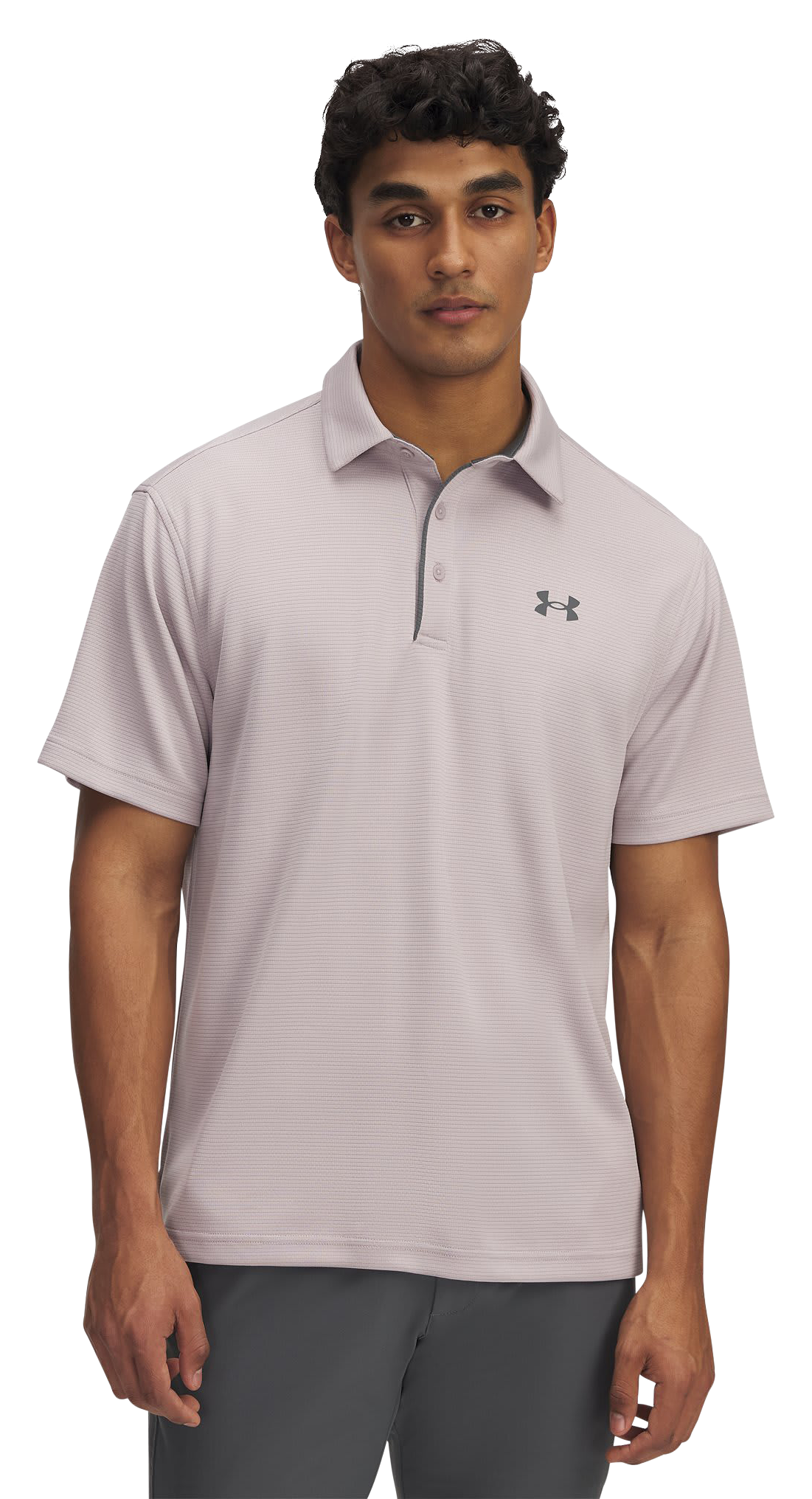 Image of Under Armour Tech Short-Sleeve Polo - Gray Dawn/Pitch Gray
