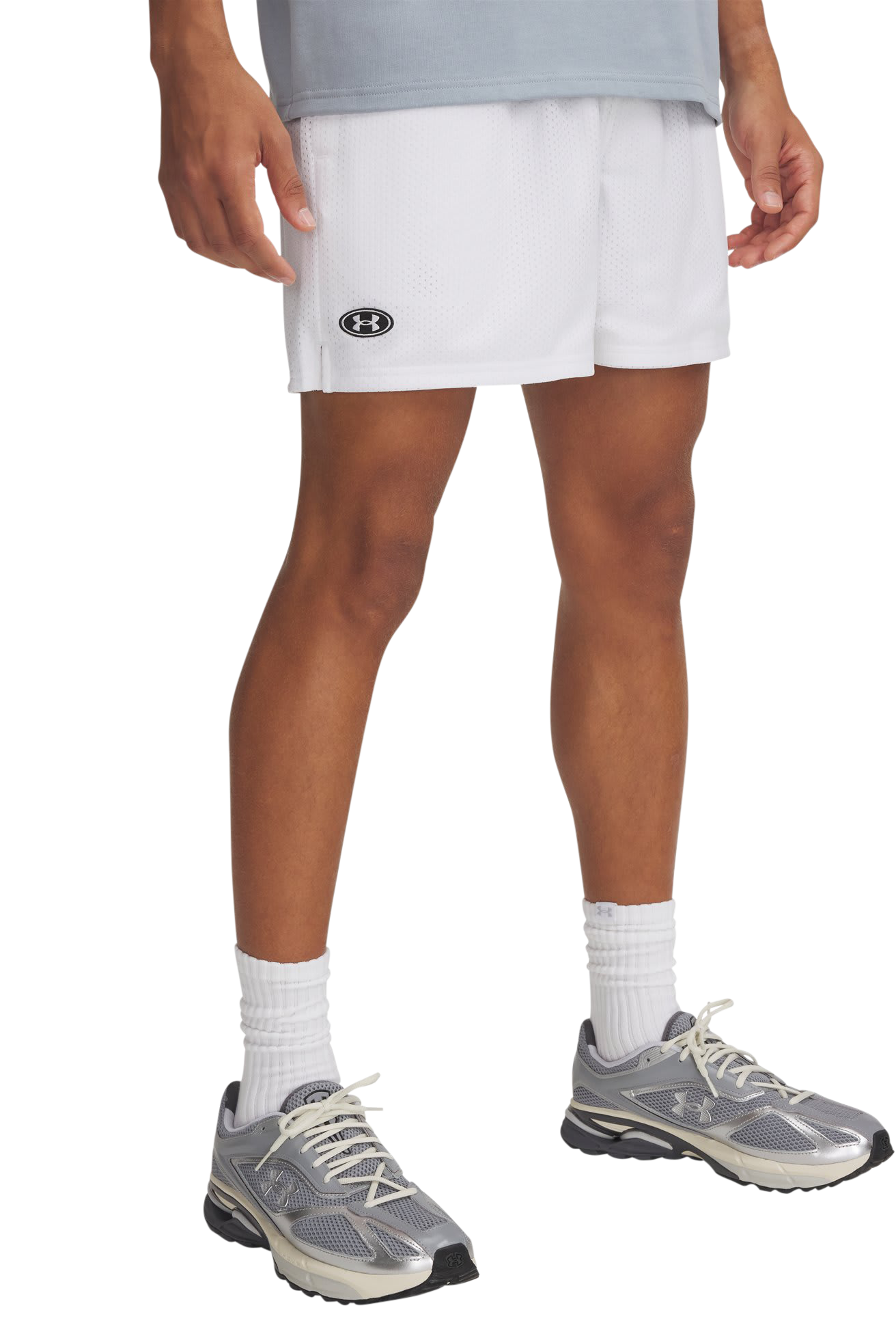 Image of Under Armour Icon Mesh Shorts - White/White