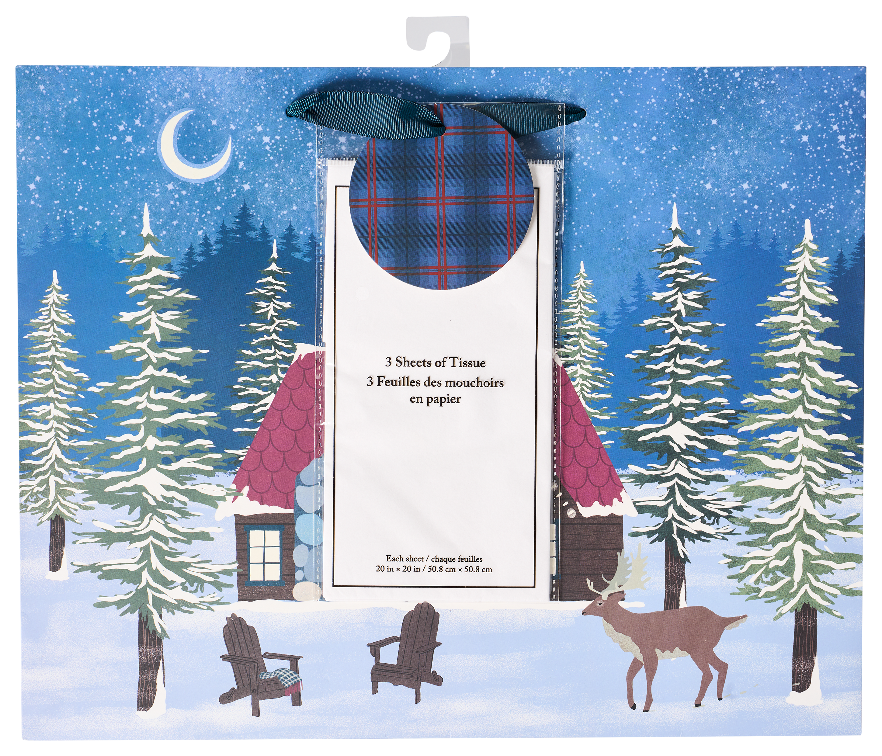 Molly & Rex Molly & Rex Winter Cabin Horizontal Gift Bag with Tissue Paper - $4.99 at Bass Pro Shops