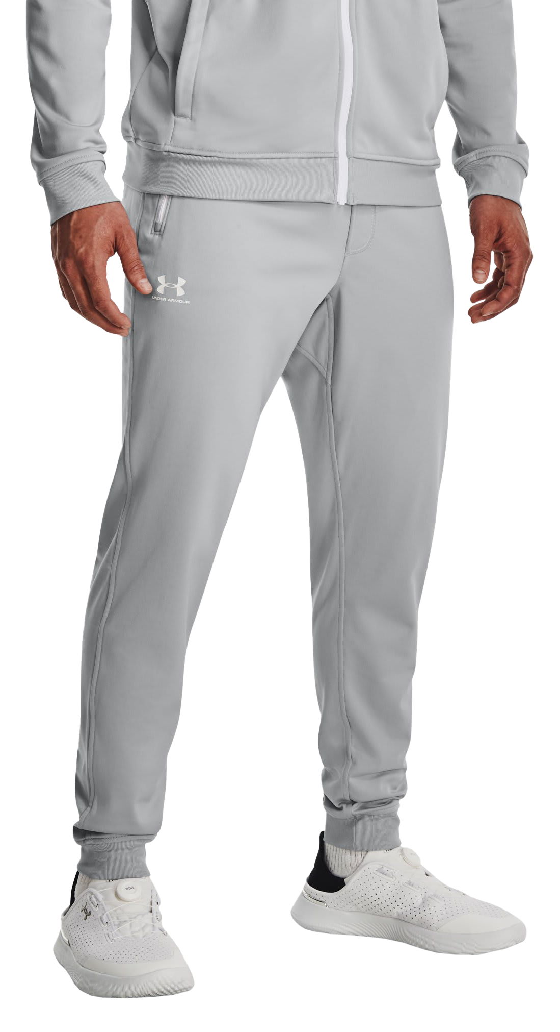 Image of Under Armour UA Sportstyle Joggers - Mod Gray/White