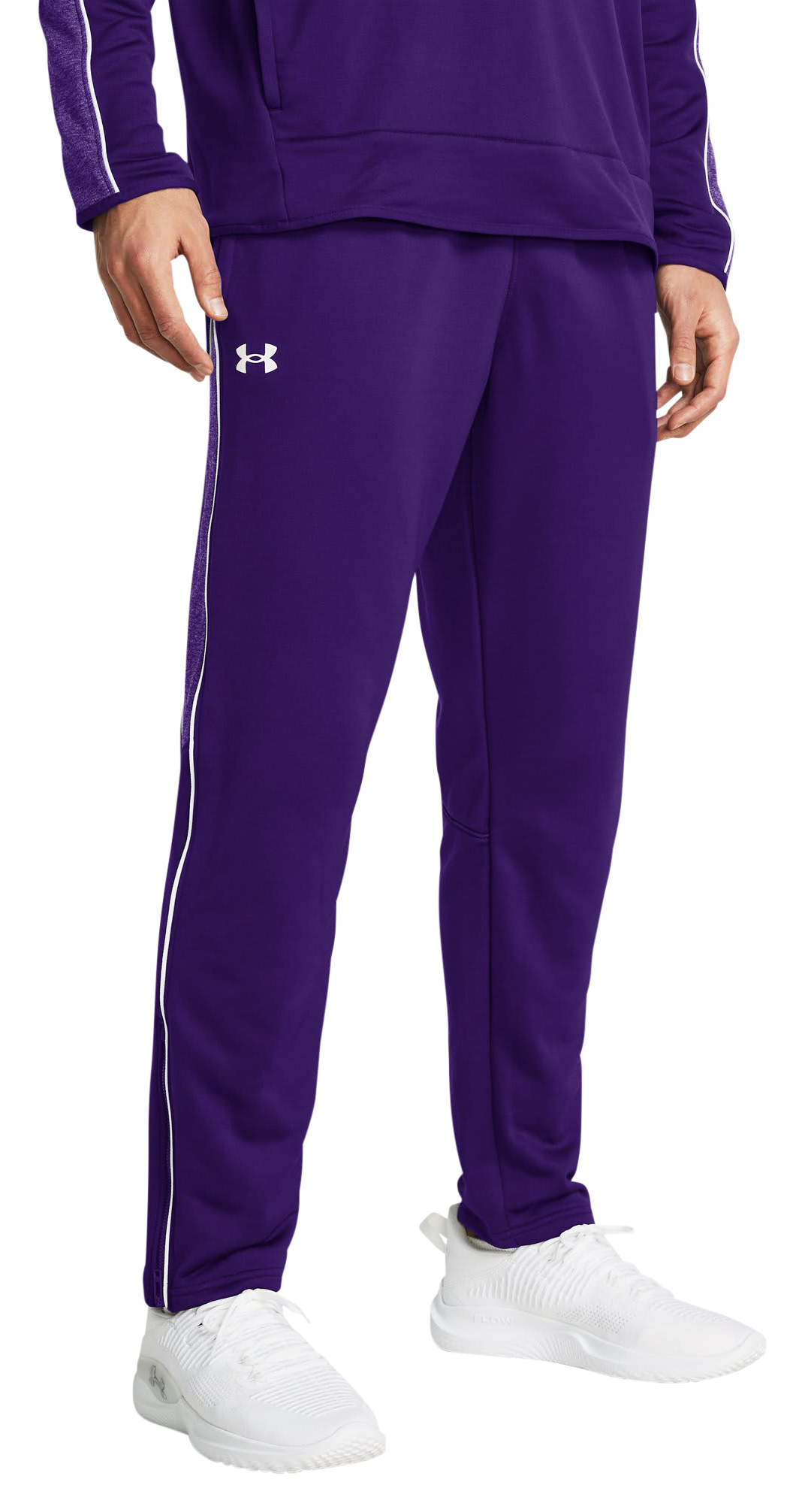 Image of Under Armour Command Warm-Up Pants - Purple/White