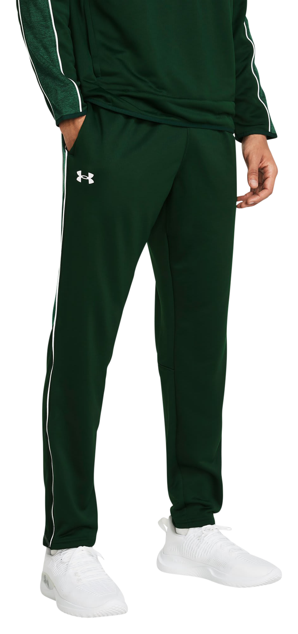 Image of Under Armour Command Warm-Up Pants - Forest Green/White