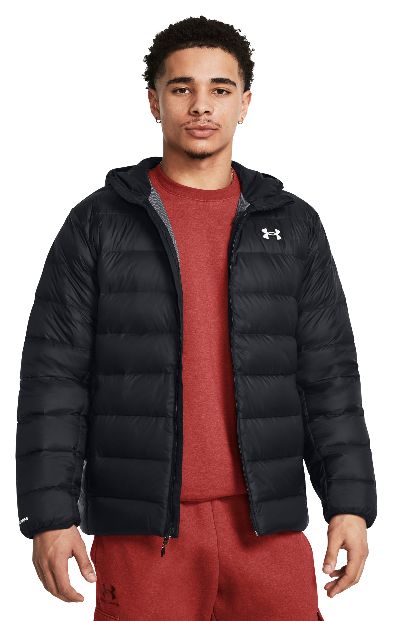 Image of Under Armour Legend Down Hooded Jacket - Black