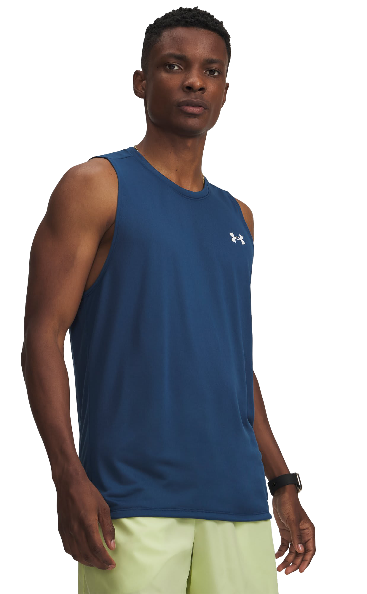 Image of Under Armour Tech Tank Top - Wham Blue/White