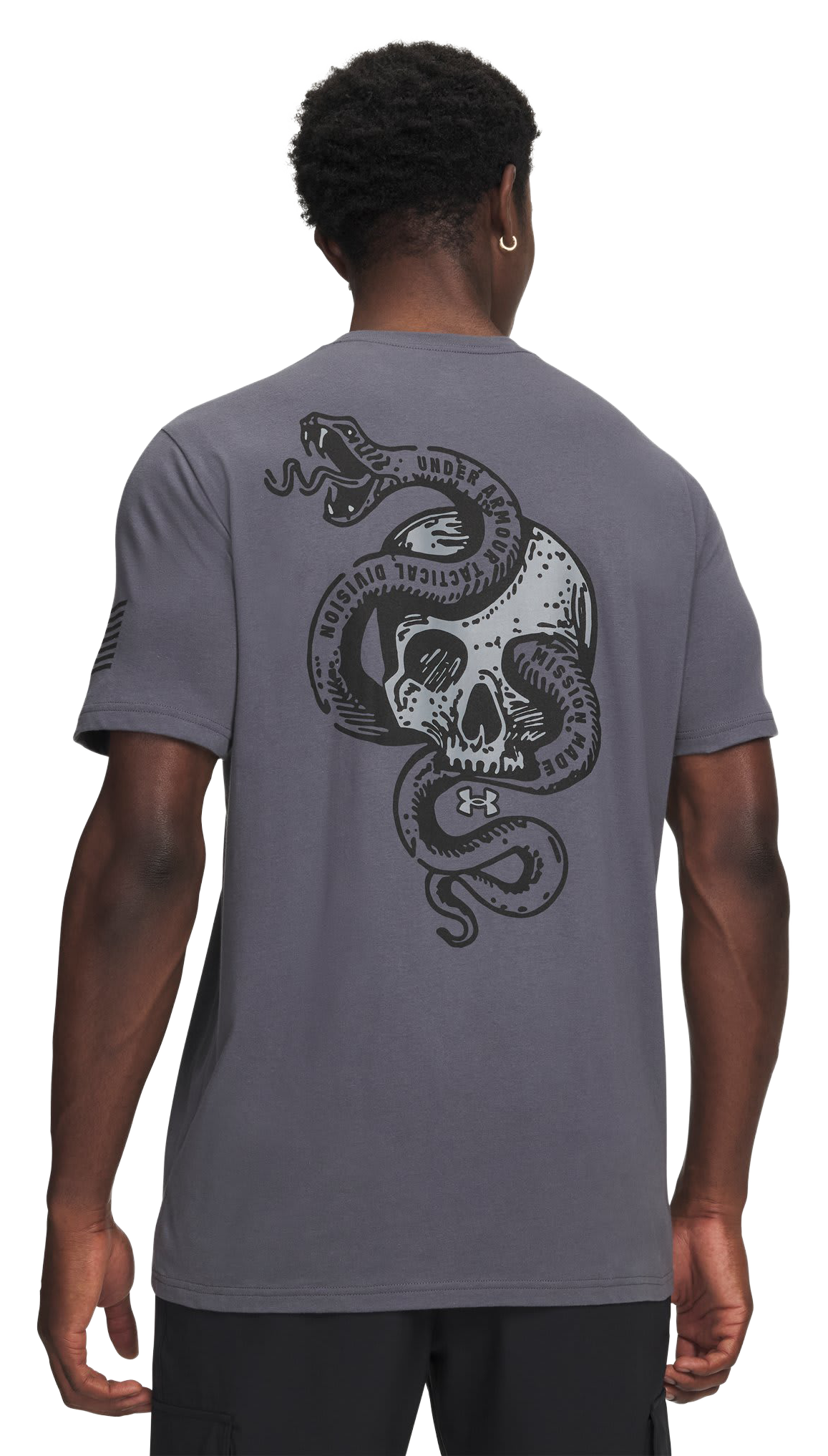 Image of Under Armour Freedom Tactical Logo Short-Sleeve T-Shirt - Castlerock/Black