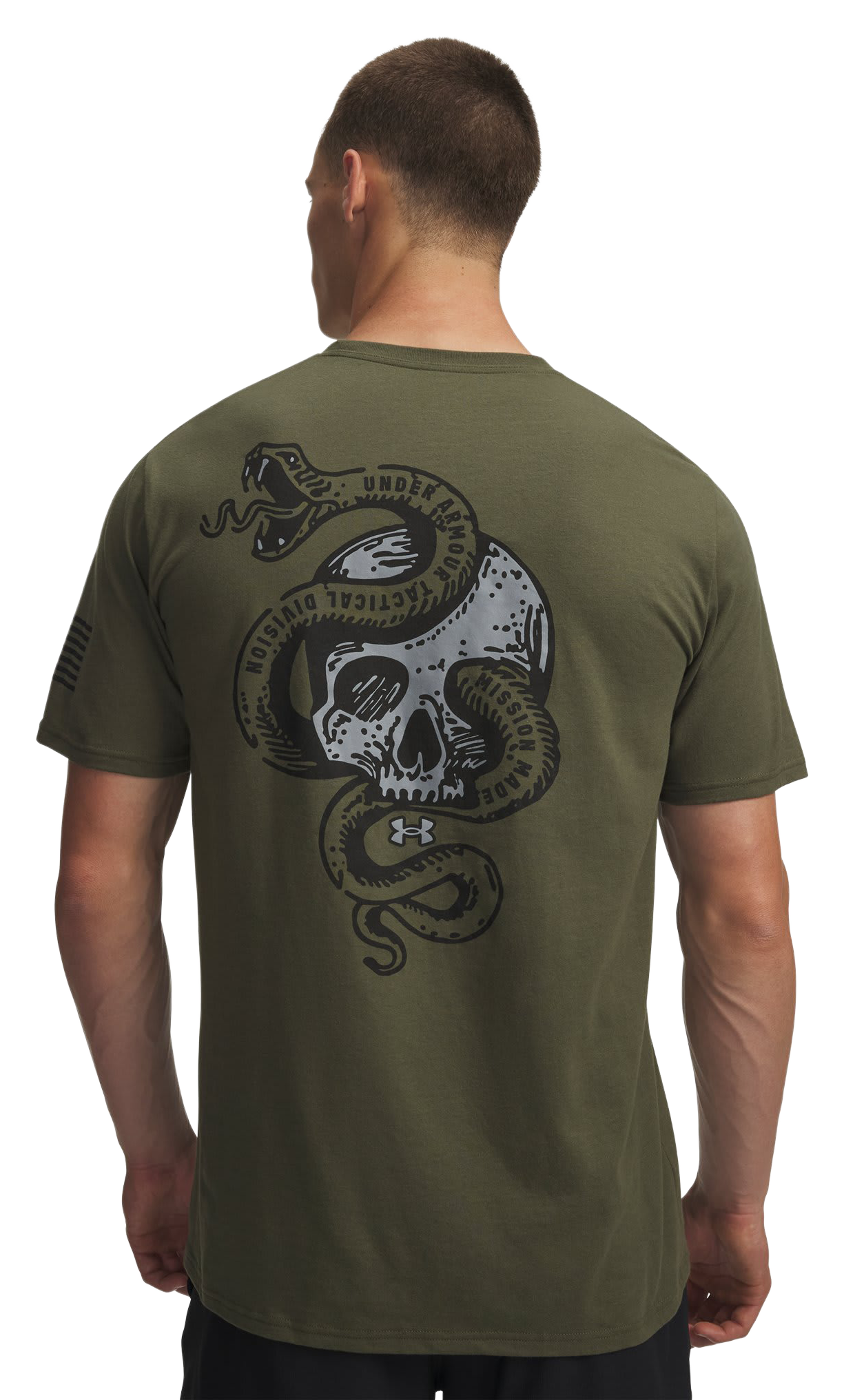 Image of Under Armour Freedom Tactical Logo Short-Sleeve T-Shirt - Marine OD Green/Black
